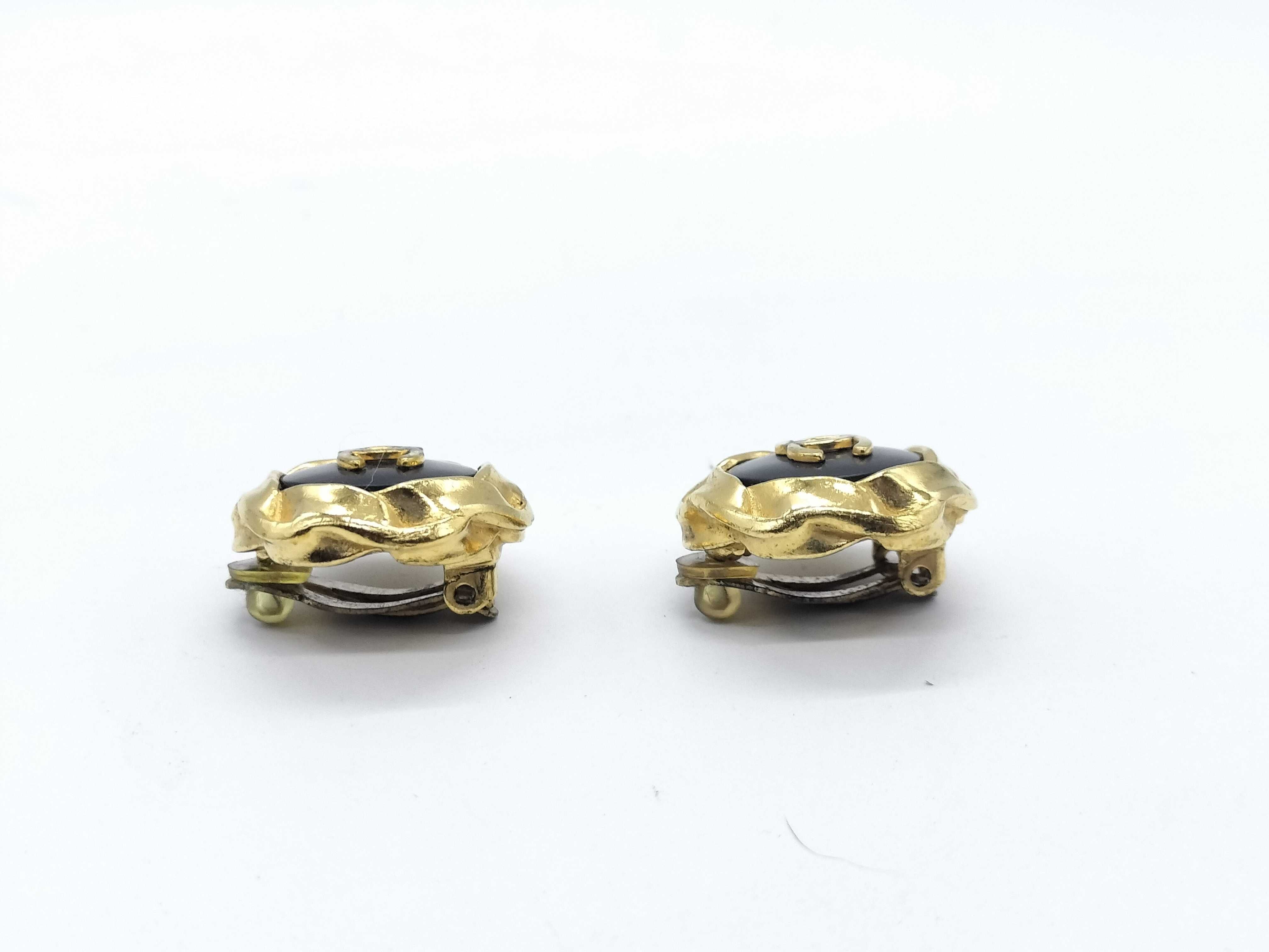 Earrings / Coco Mark / Vintage / 96P / Shows signs of age-related deterioration such as tarnishing. — view 2