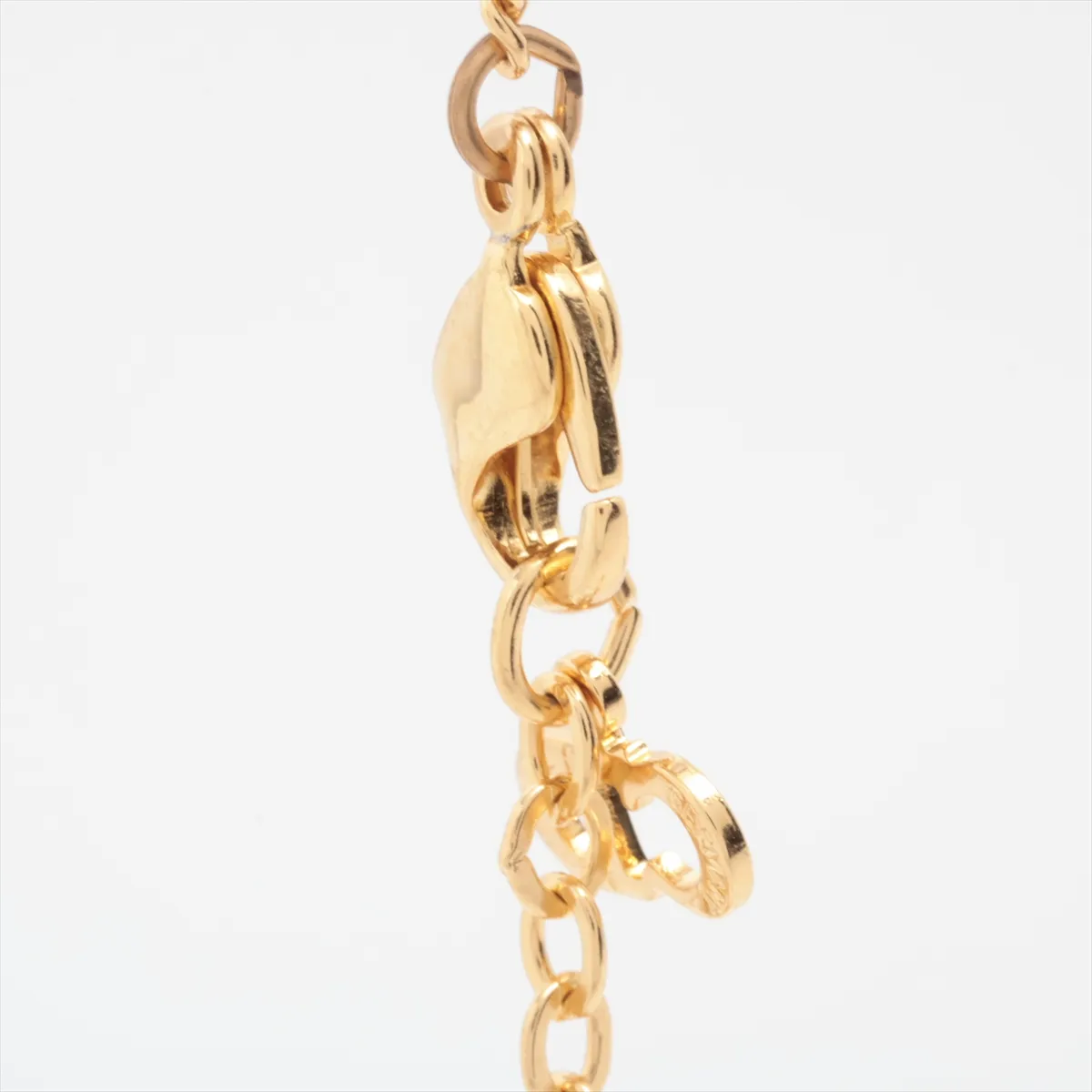 CD Logo Necklace GP x Rhinestone Gold — view 3