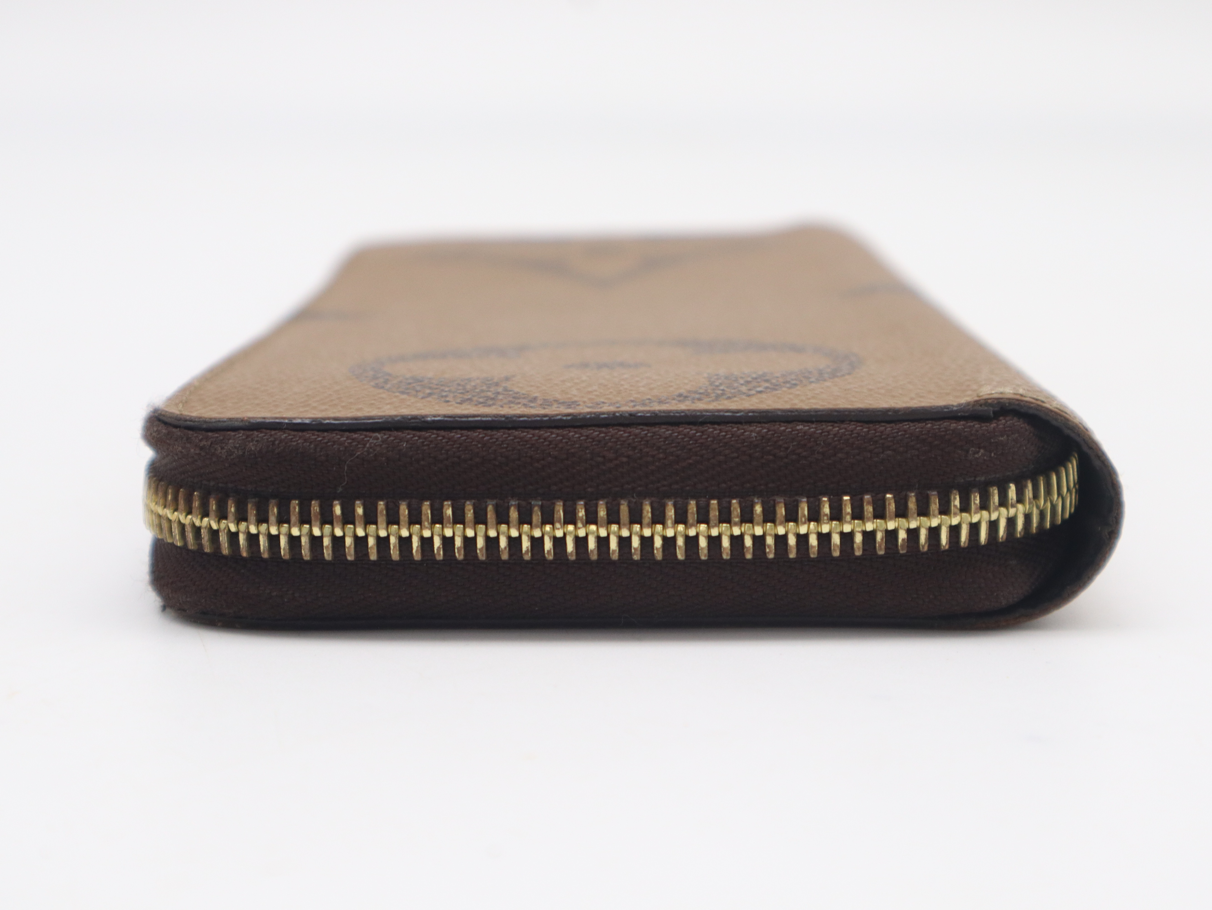 M69353 Monogram Giant Reverse Round Zip Wallet, RFID Verified, with Box and Dust Bag. — view 5
