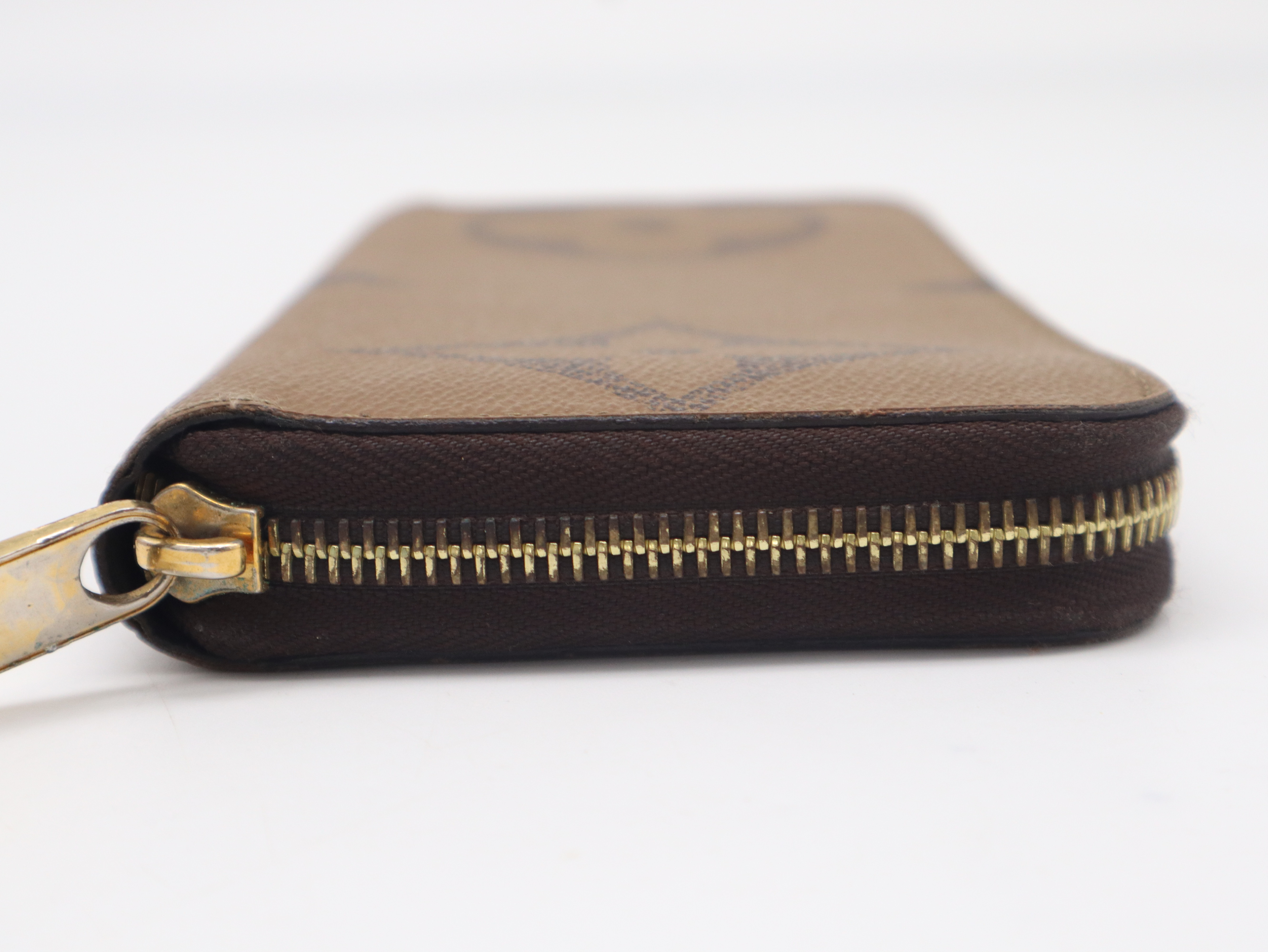 M69353 Monogram Giant Reverse Round Zip Wallet, RFID Verified, with Box and Dust Bag. — view 6