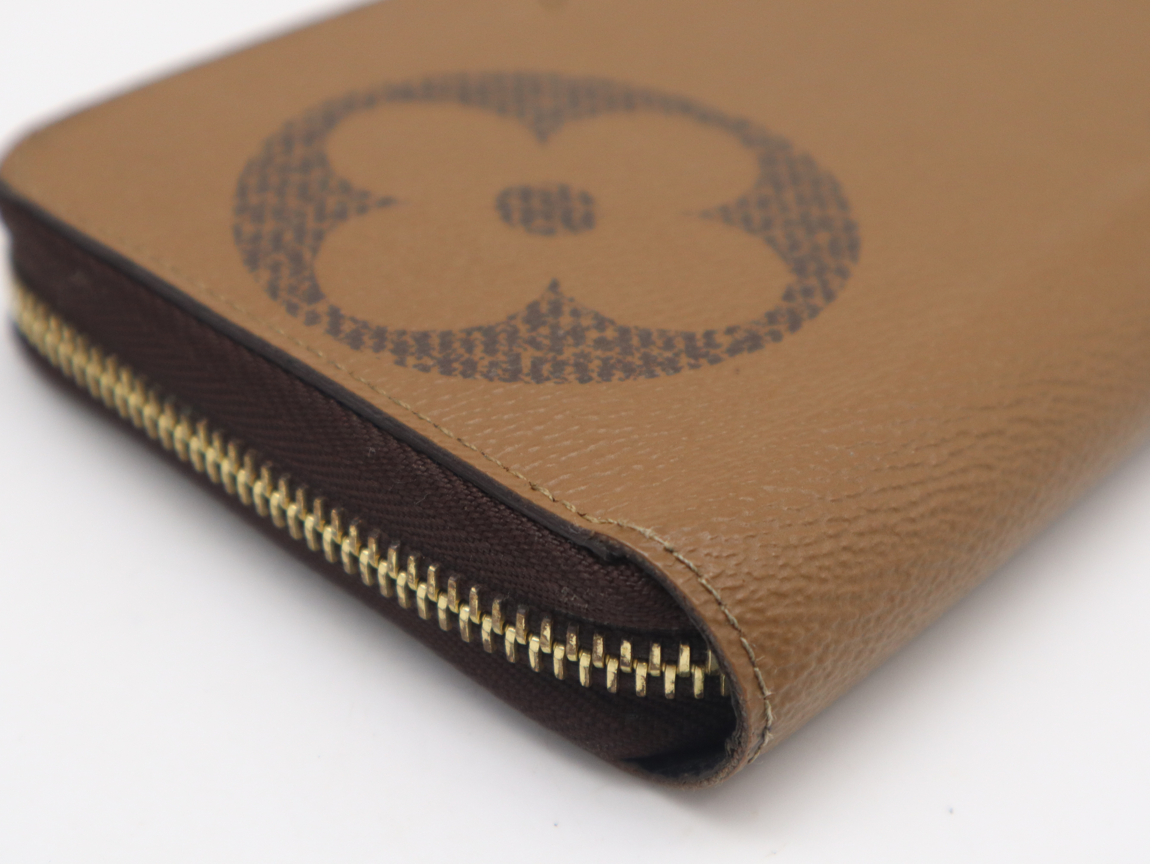 M69353 Monogram Giant Reverse Round Zip Wallet, RFID Verified, with Box and Dust Bag. — view 7