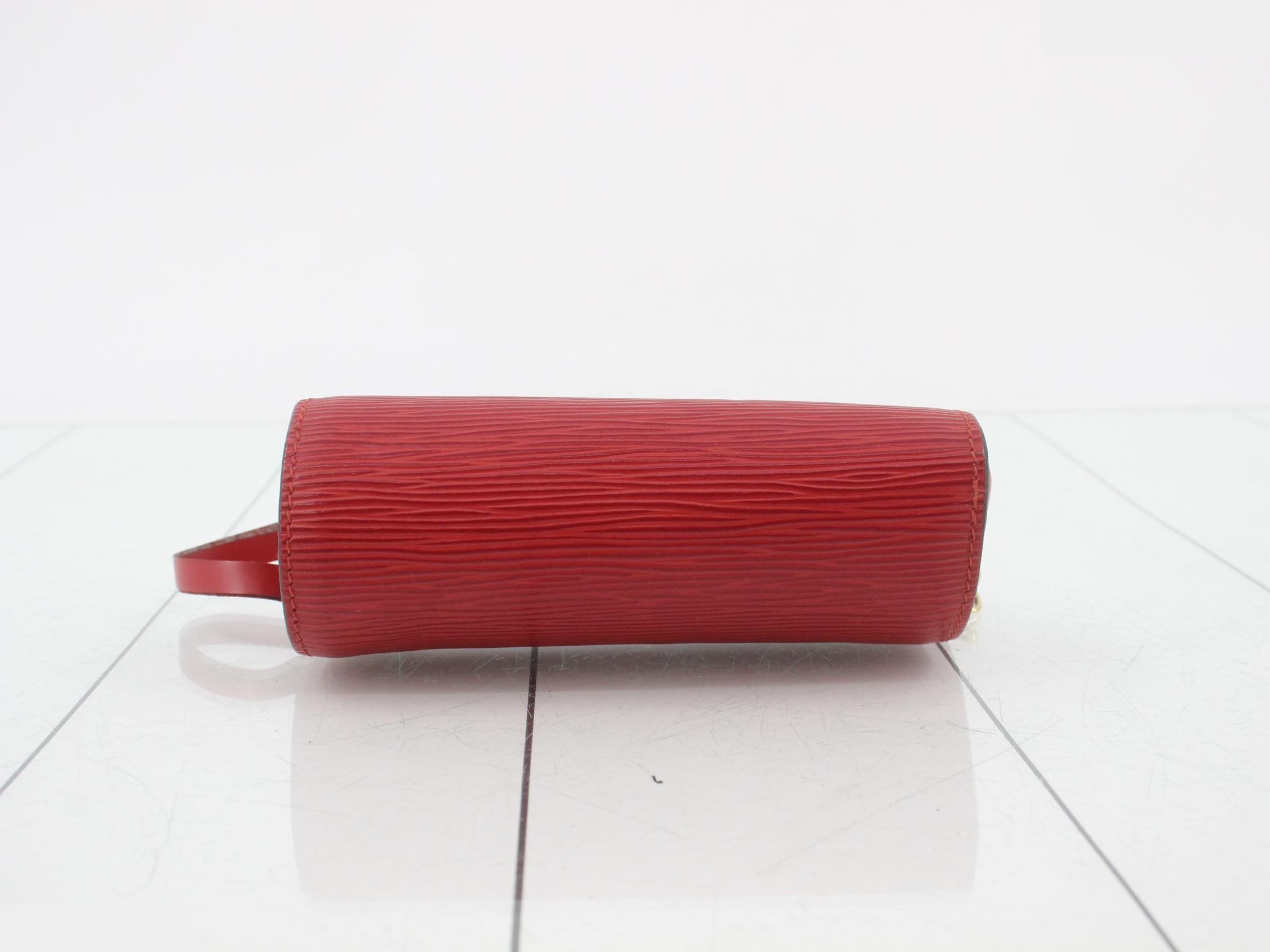 Papillon Pouch, Epi Leather, Castilian Red — view 3