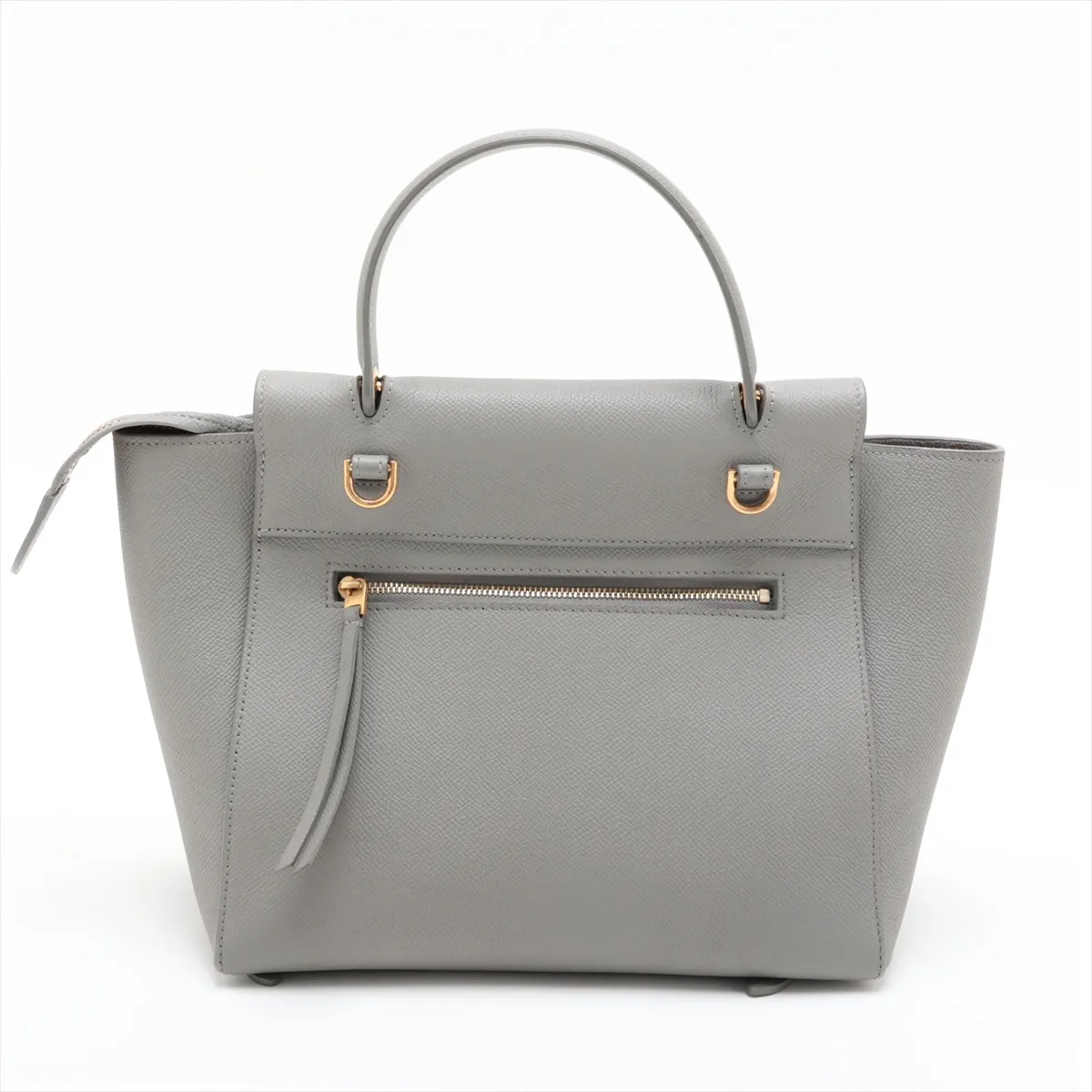 Belt Bag Micro Leather 2-Way Handbag, Gray — view 2