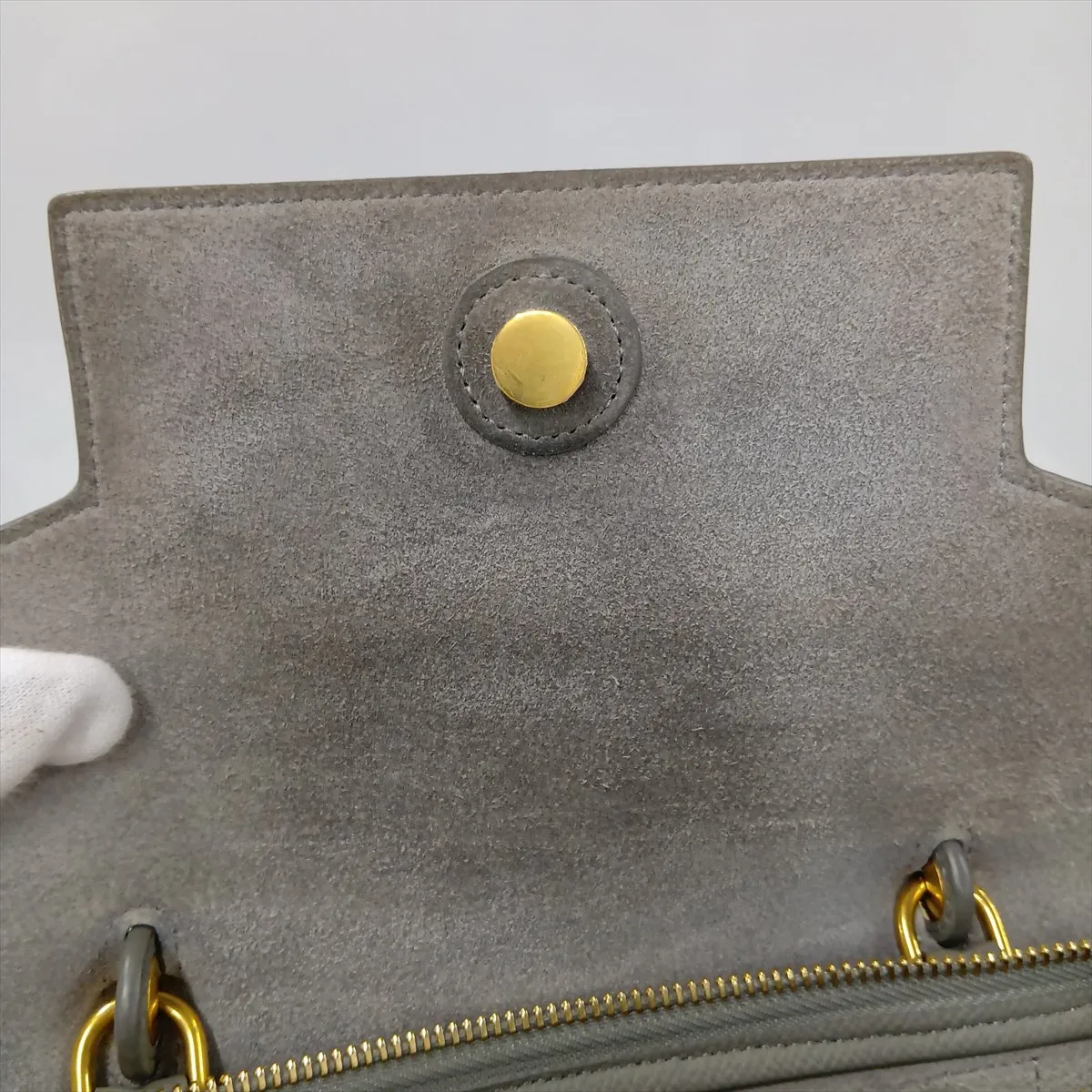 Belt Bag Micro Leather 2-Way Handbag, Gray — view 13