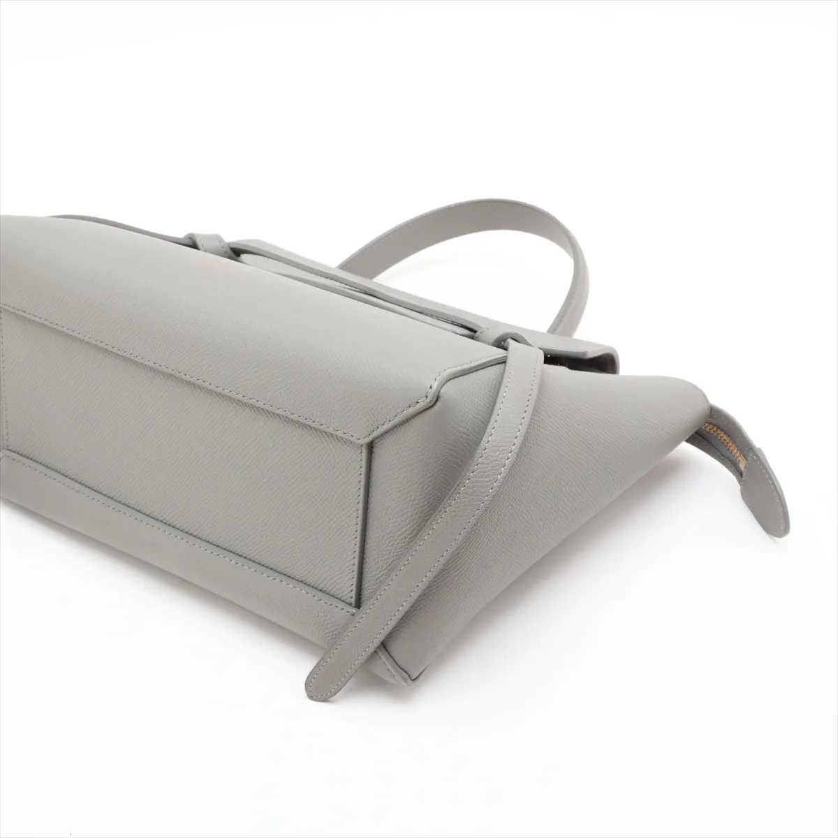 Belt Bag Micro Leather 2-Way Handbag, Gray — view 3