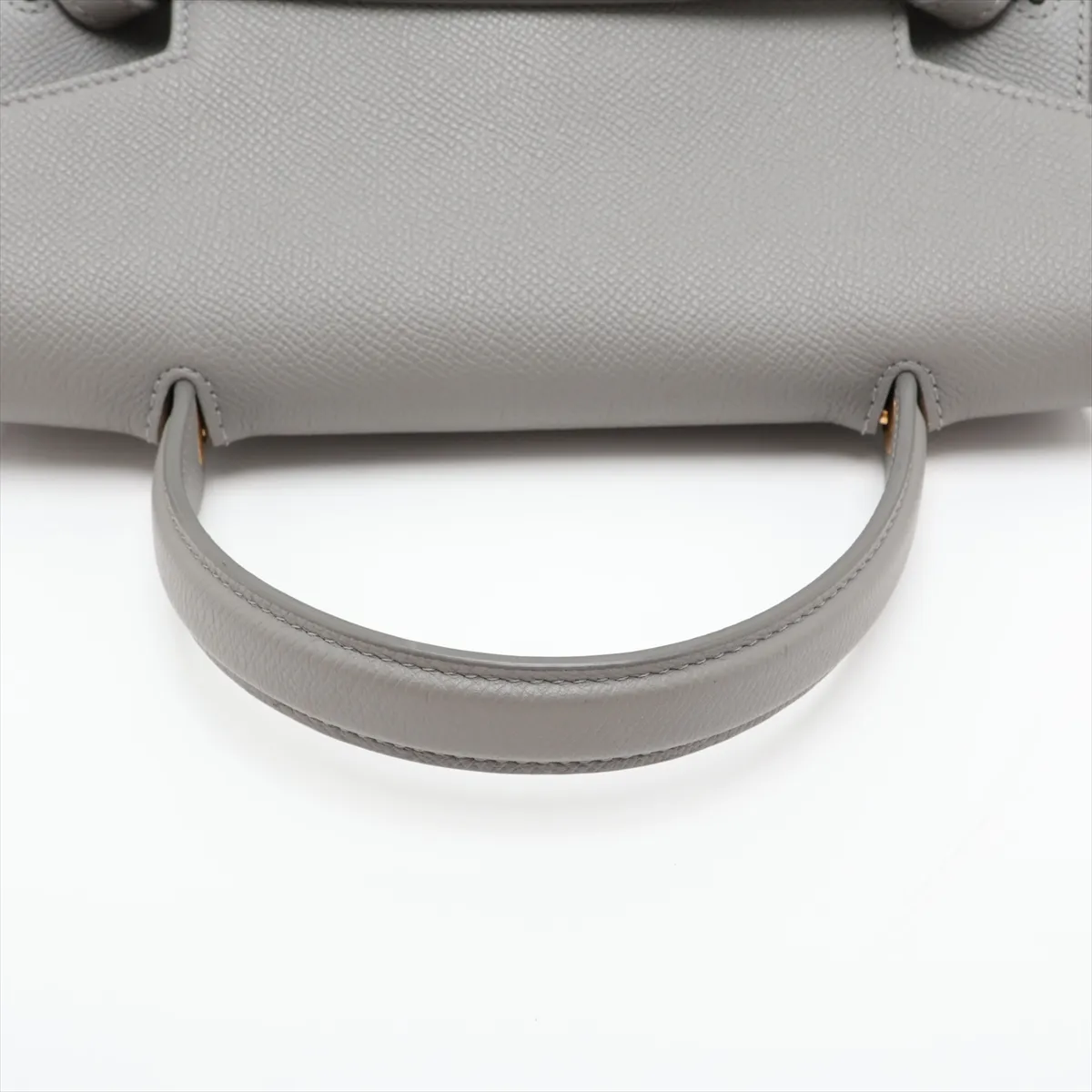 Belt Bag Micro Leather 2-Way Handbag, Gray — view 5