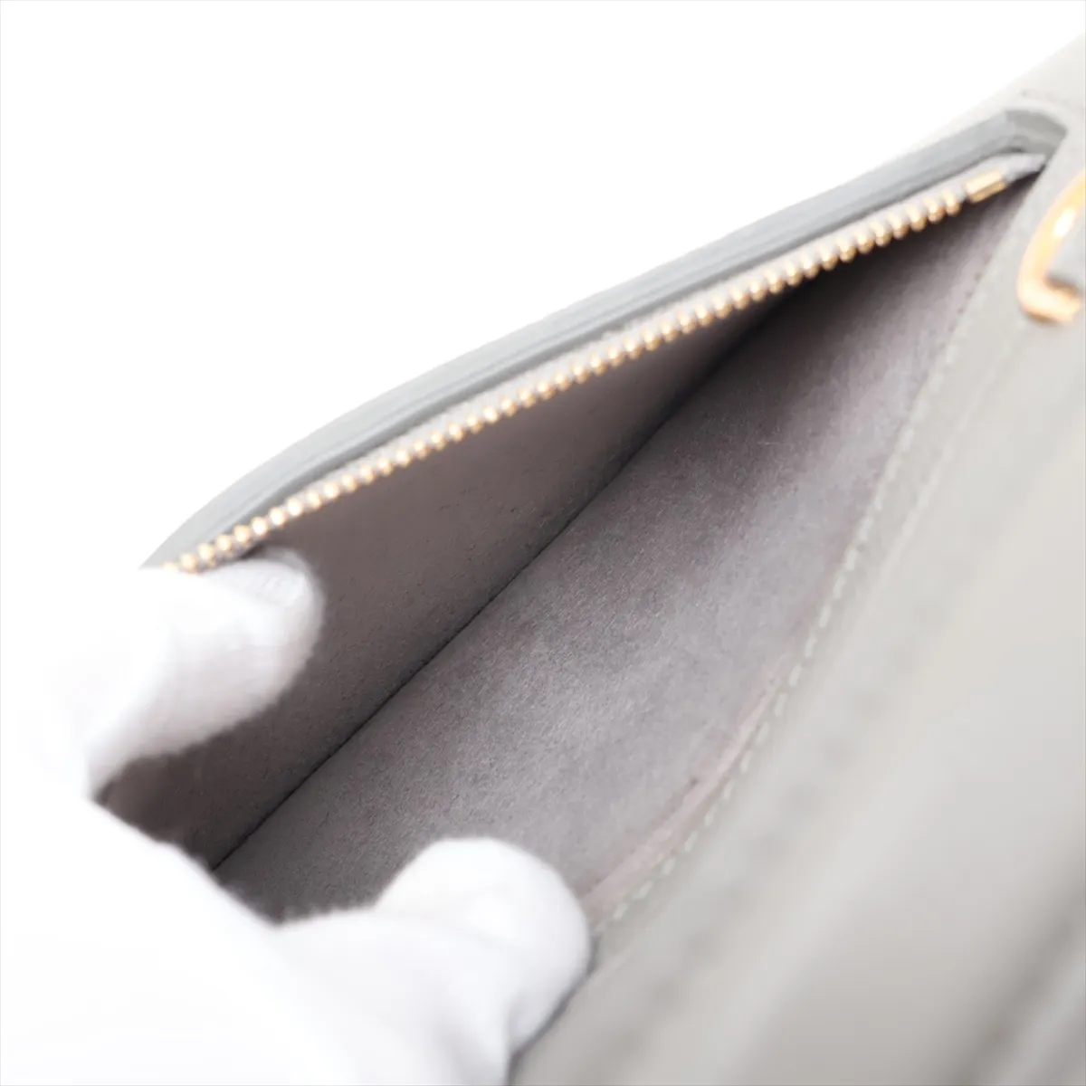 Belt Bag Micro Leather 2-Way Handbag, Gray — view 10