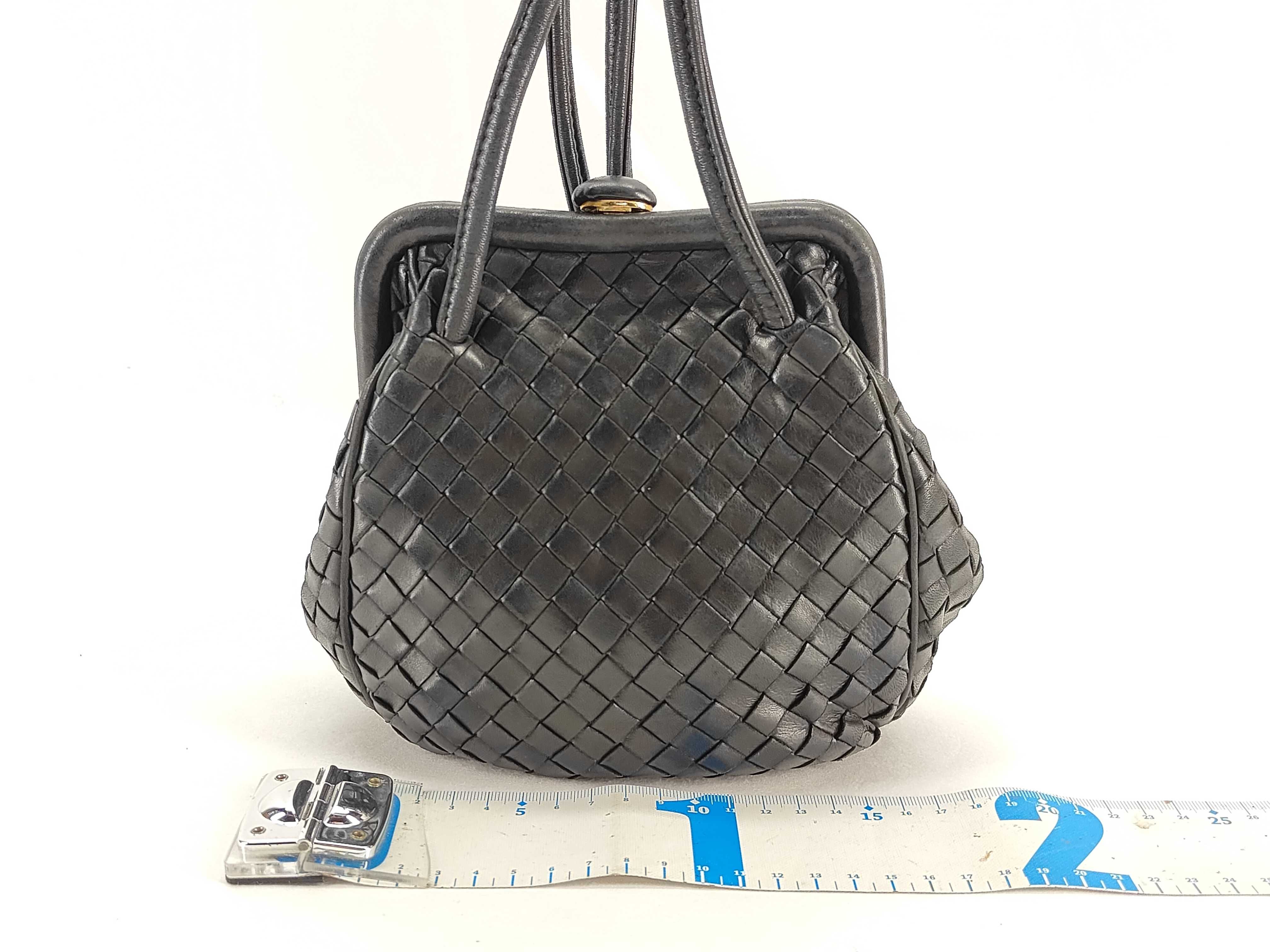 Intrecciato Clasp Handbag with Tag and Pouch — view 2