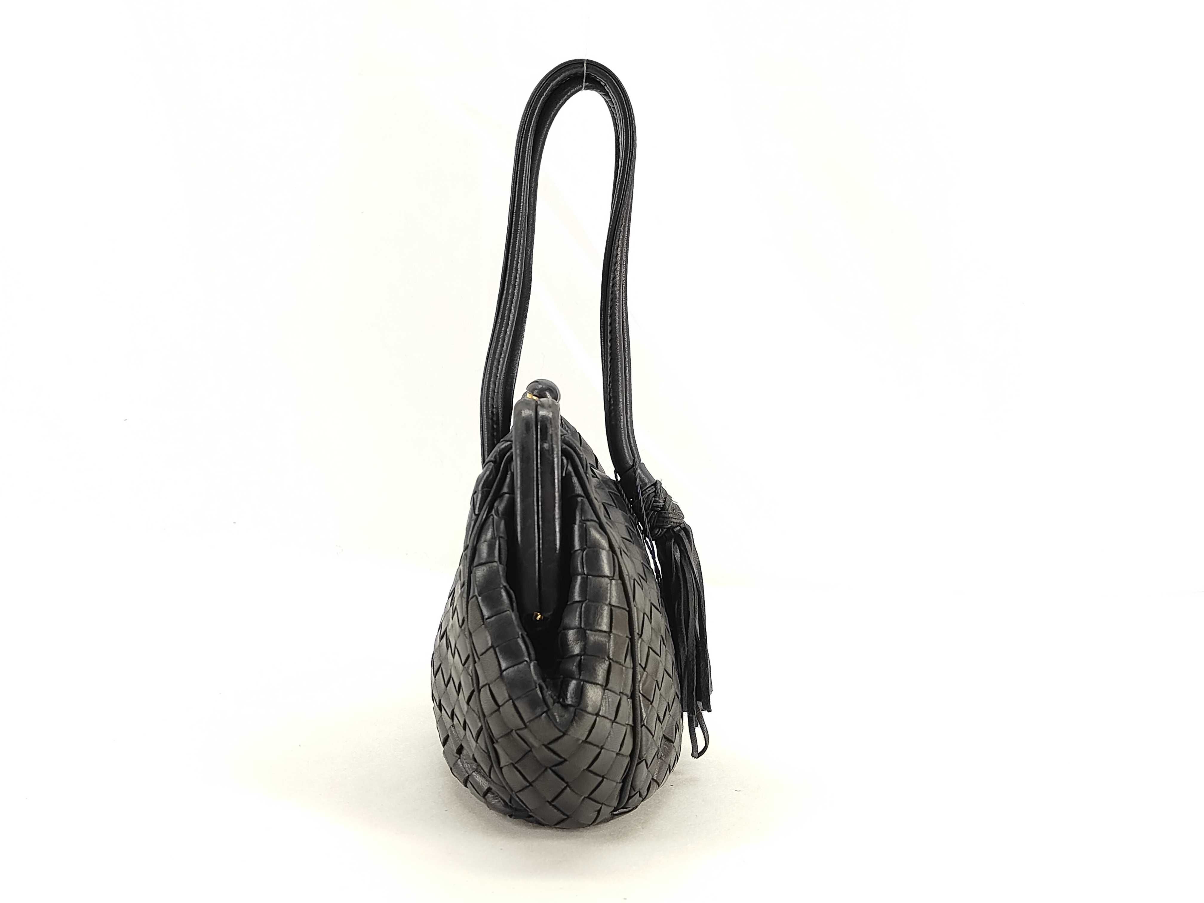Intrecciato Clasp Handbag with Tag and Pouch — view 3