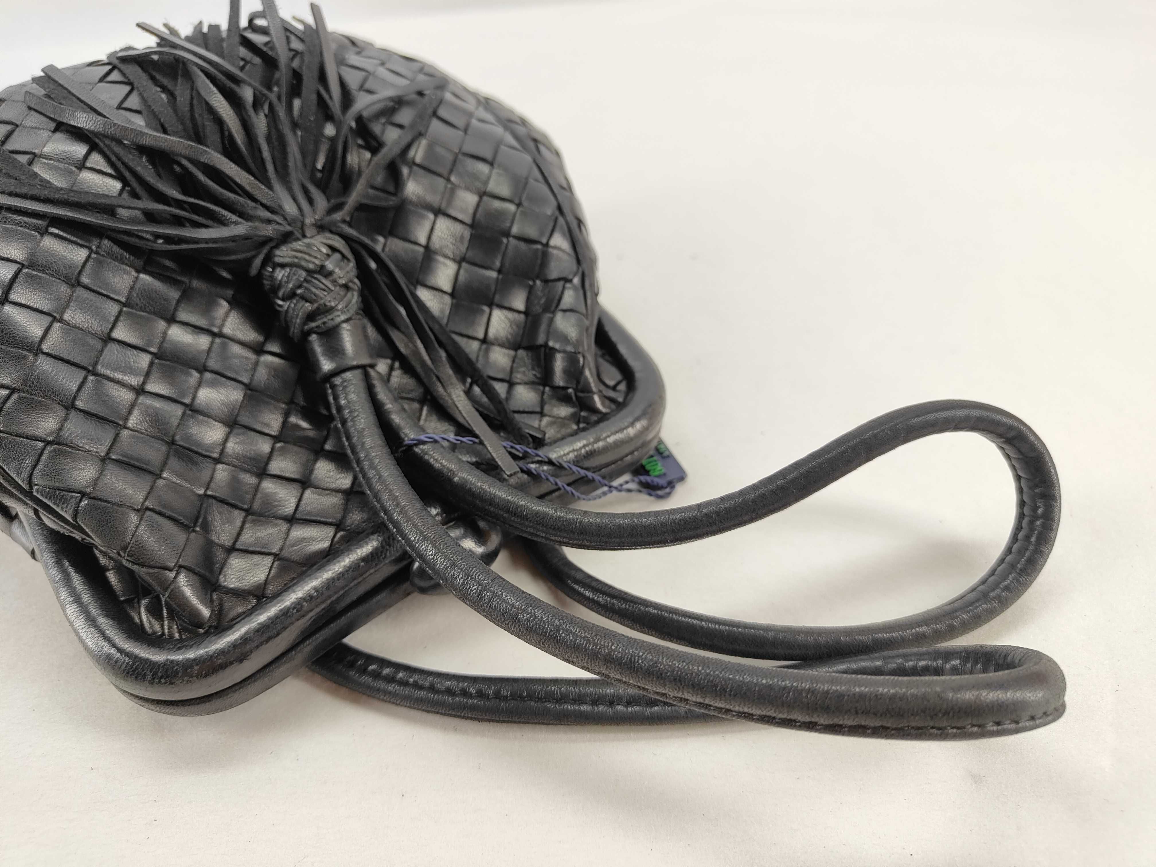 Intrecciato Clasp Handbag with Tag and Pouch — view 4