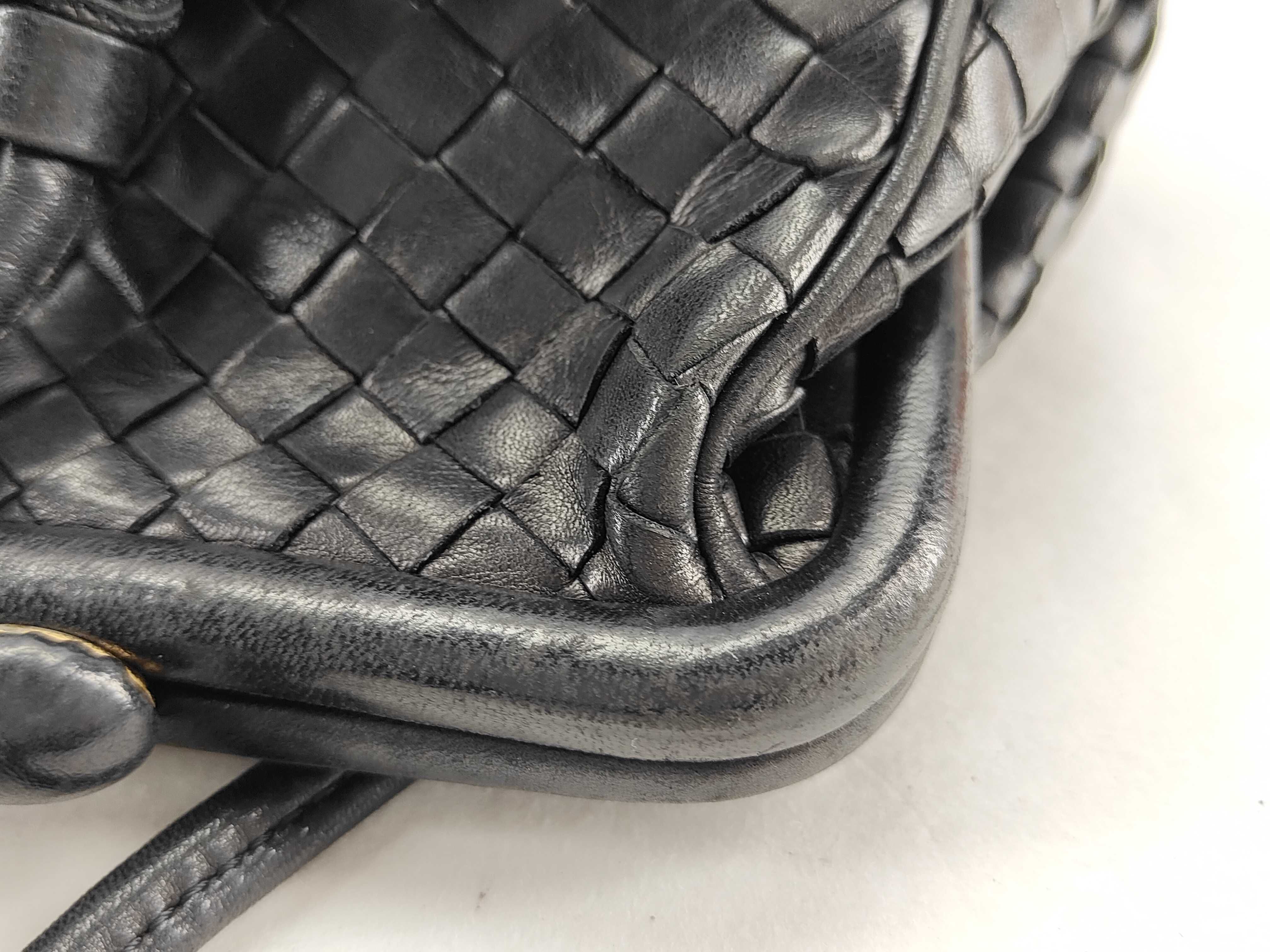 Intrecciato Clasp Handbag with Tag and Pouch — view 10