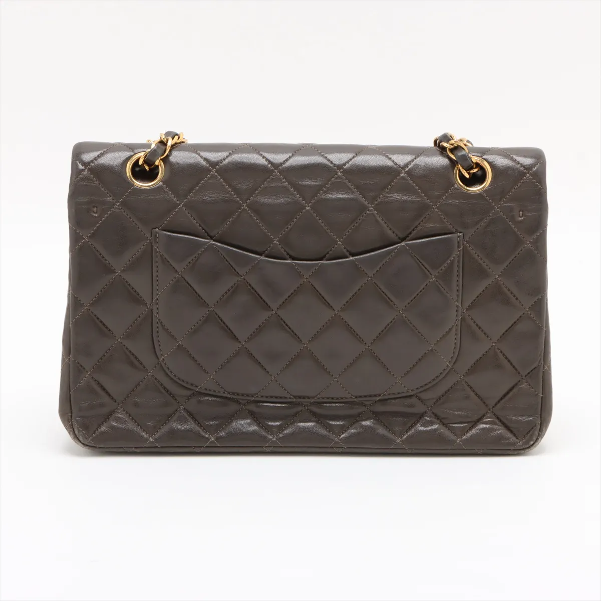 Matelasse 25 Lambskin Double Flap Double Chain Bag Green Gold Hardware 2886957 2nd Series A01112 — view 2