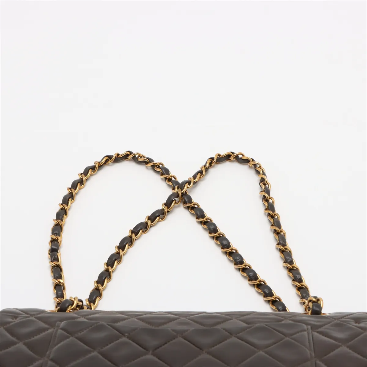 Matelasse 25 Lambskin Double Flap Double Chain Bag Green Gold Hardware 2886957 2nd Series A01112 — view 6