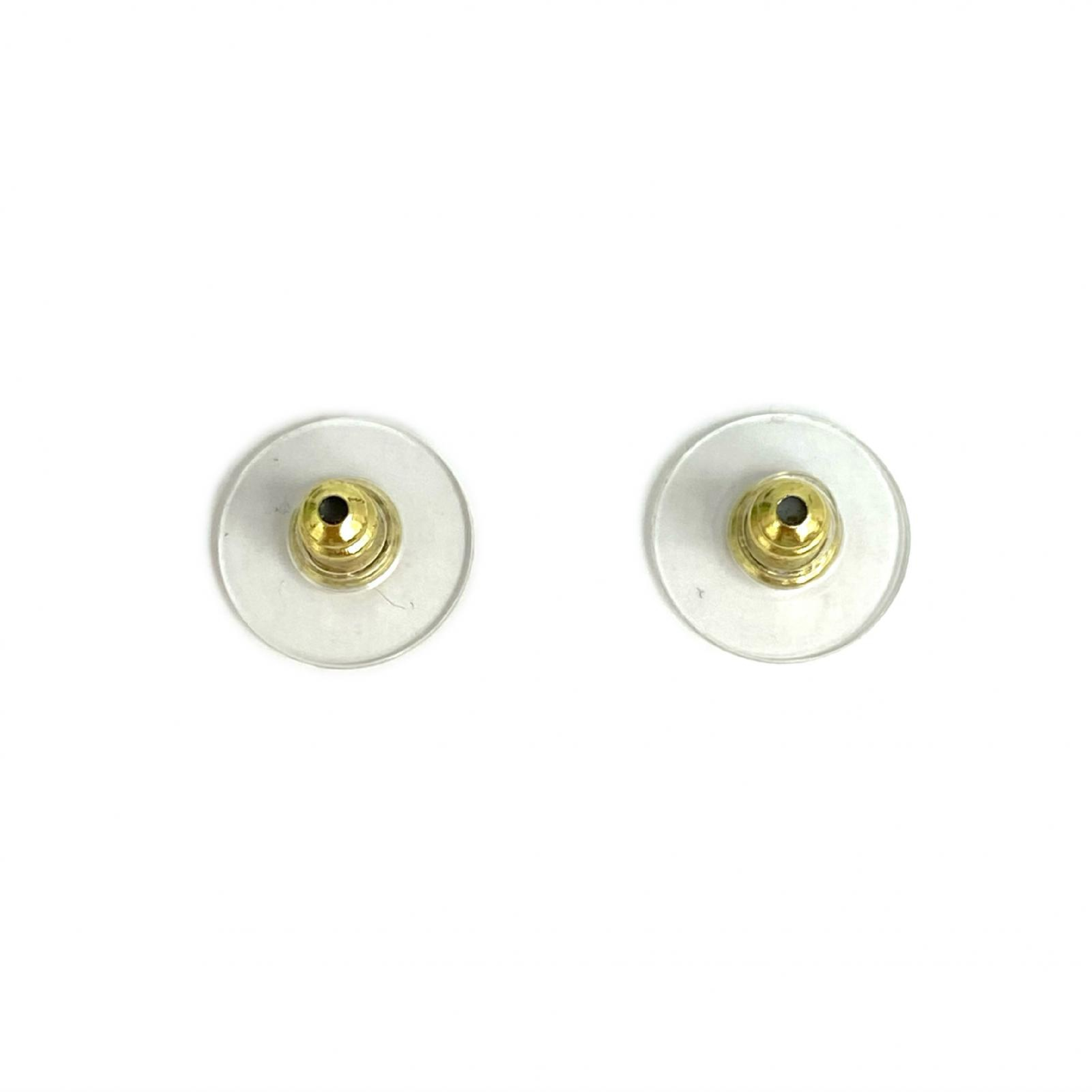 Gold-colored metal faux pearl B23K fashion earrings/piercings — view 11