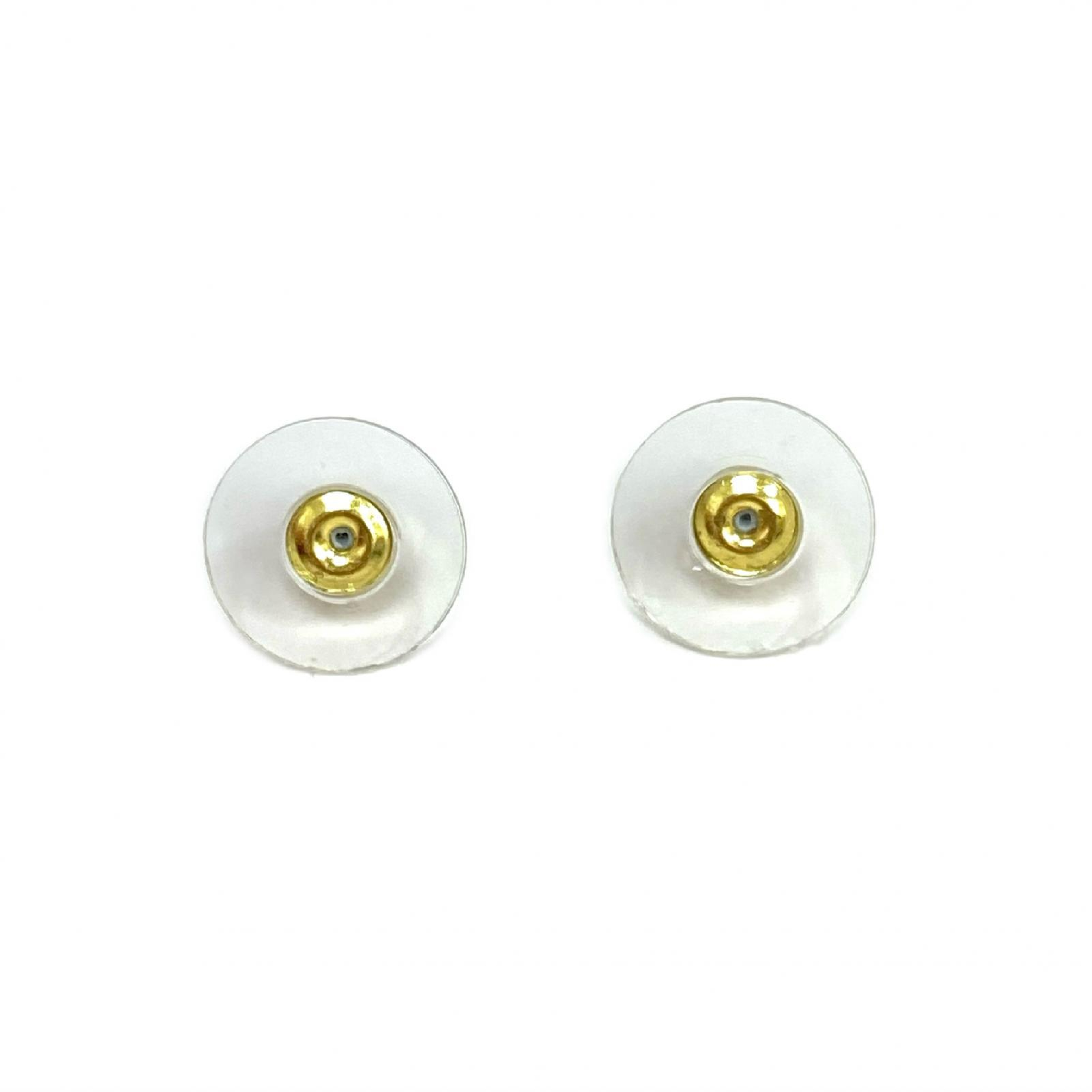 Gold-colored metal faux pearl B23K fashion earrings/piercings — view 12