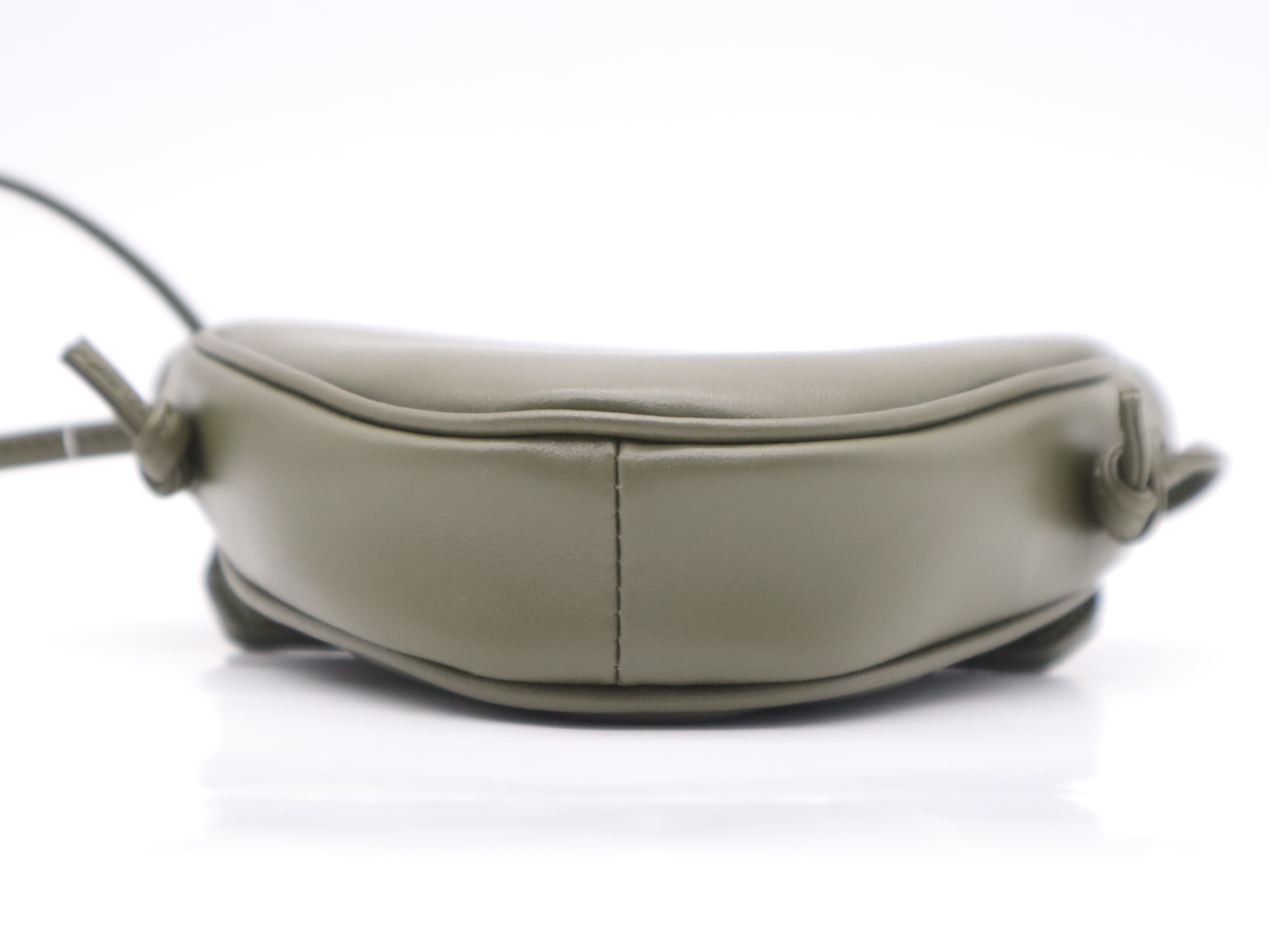 Leather Logo Triangle Shoulder Bag (Comes with Box and Dust Bag) — view 4
