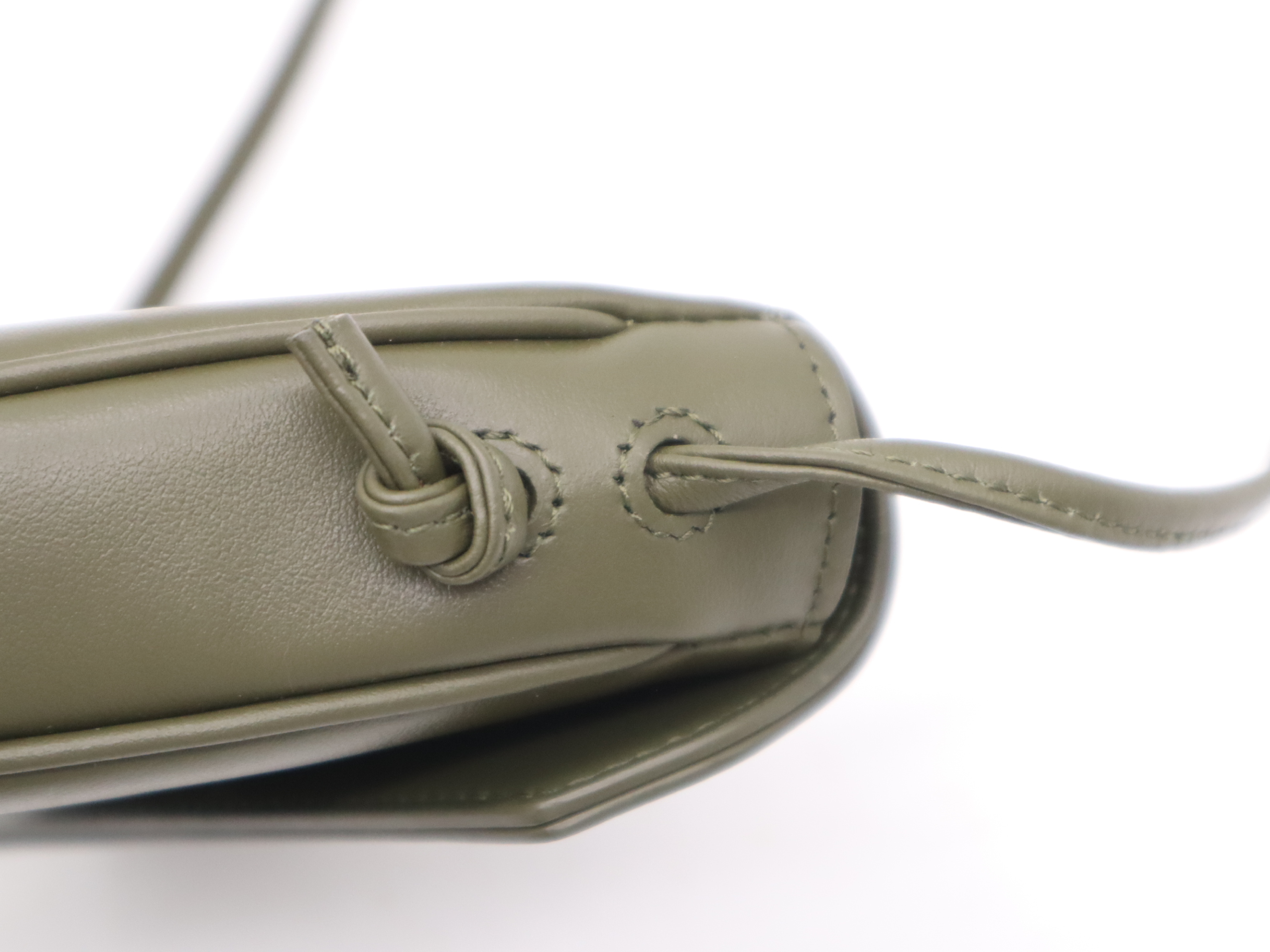 Leather Logo Triangle Shoulder Bag (Comes with Box and Dust Bag) — view 7
