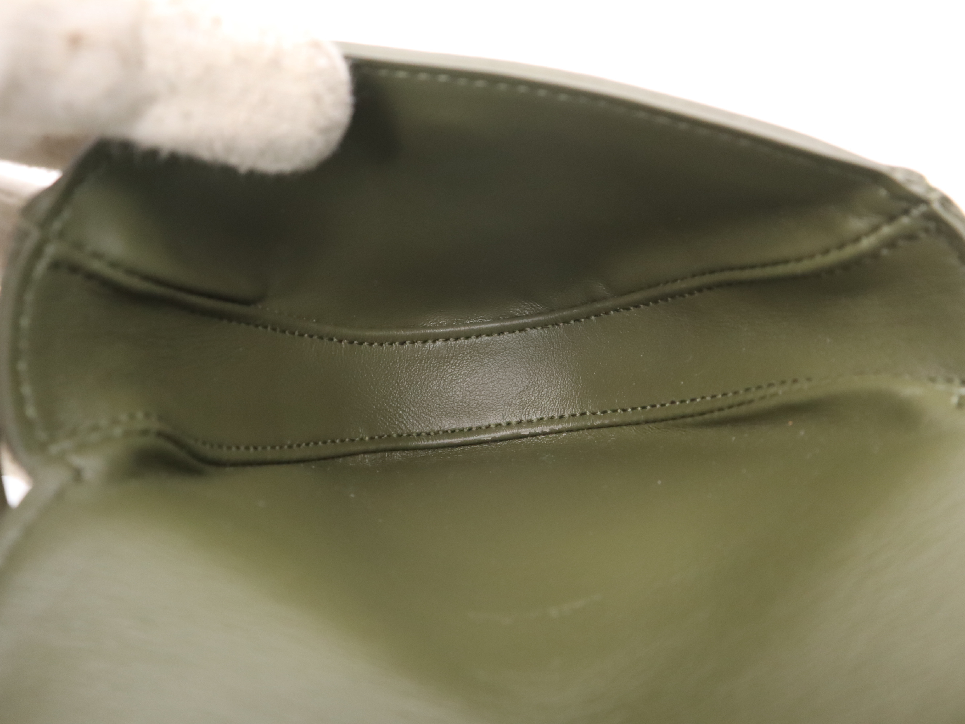 Leather Logo Triangle Shoulder Bag (Comes with Box and Dust Bag) — view 10