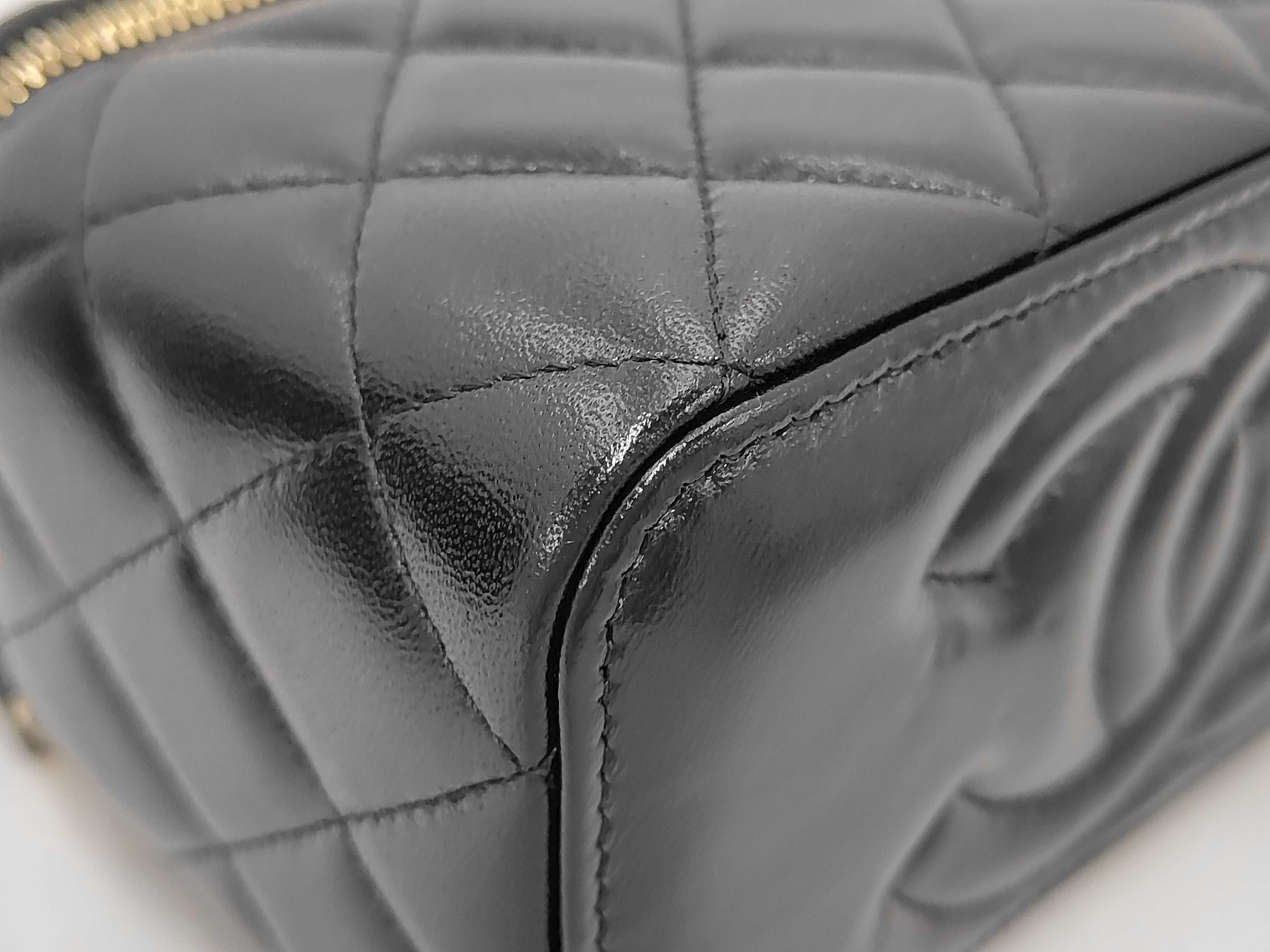 Matelassé Pearl Chain Shoulder Wallet, Lambskin, Black, Gold Hardware, Shoulder Bag — view 4