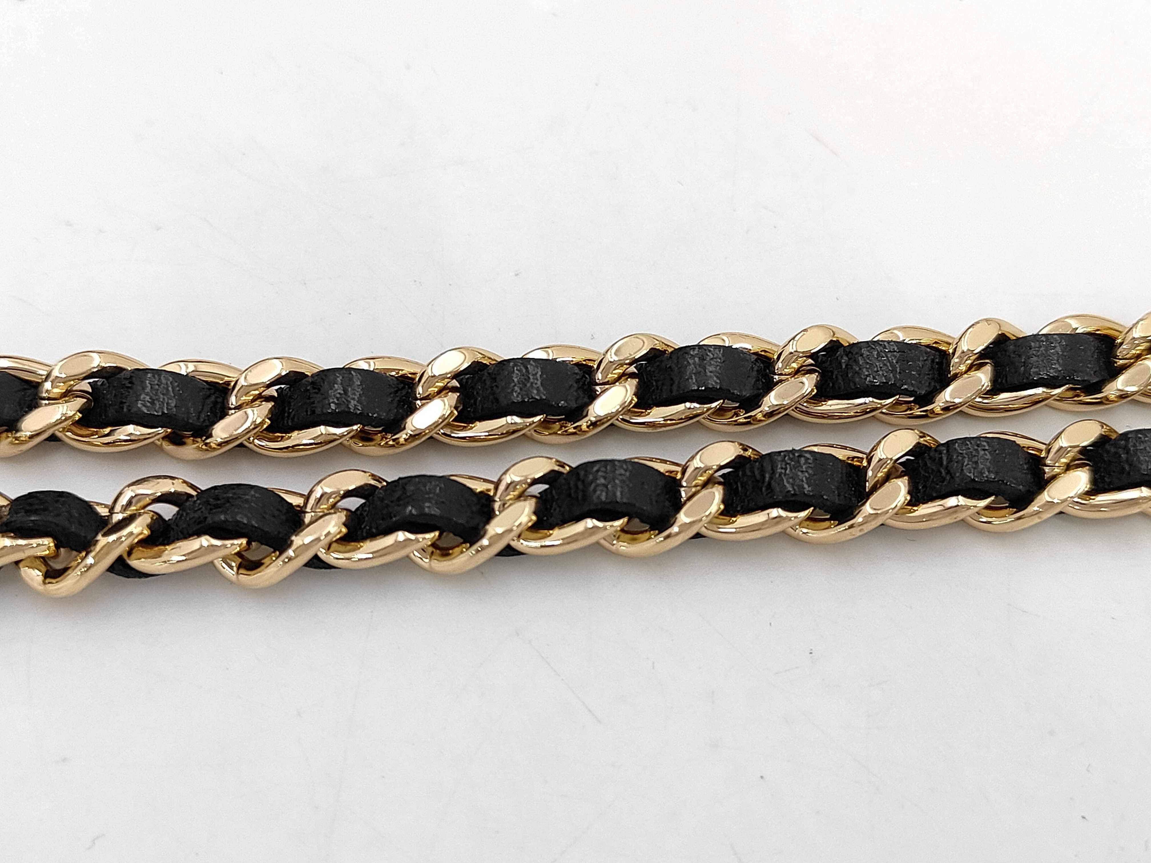 Matelassé Pearl Chain Shoulder Wallet, Lambskin, Black, Gold Hardware, Shoulder Bag — view 7