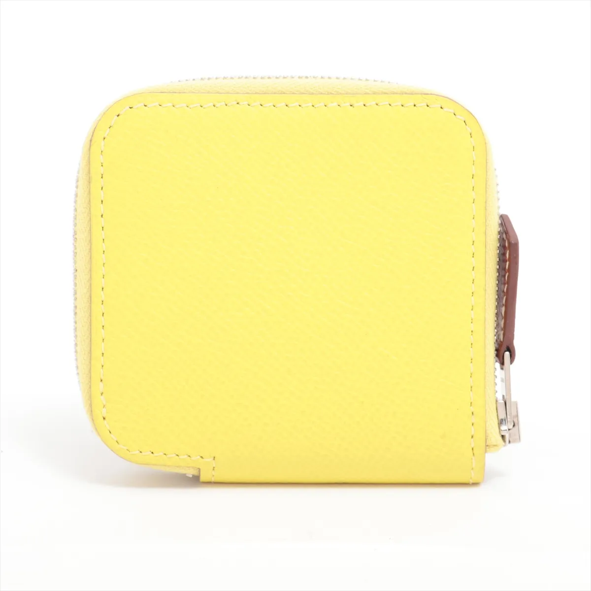 Azap Compact Mini Veau Epsom Coin Case Lime Silver Hardware C:2018 — view 2