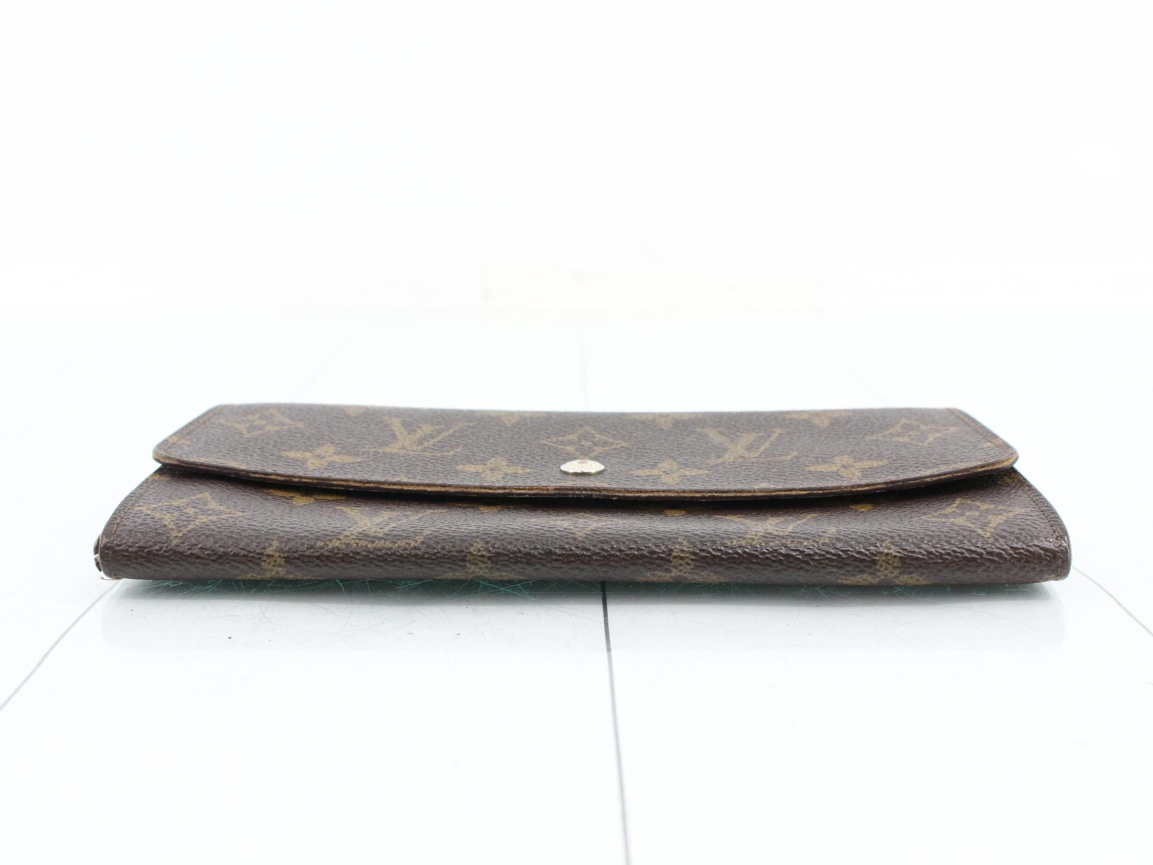 M61725 Pochette Portemonnaie Credit Long Wallet, Monogram, Brown — view 3