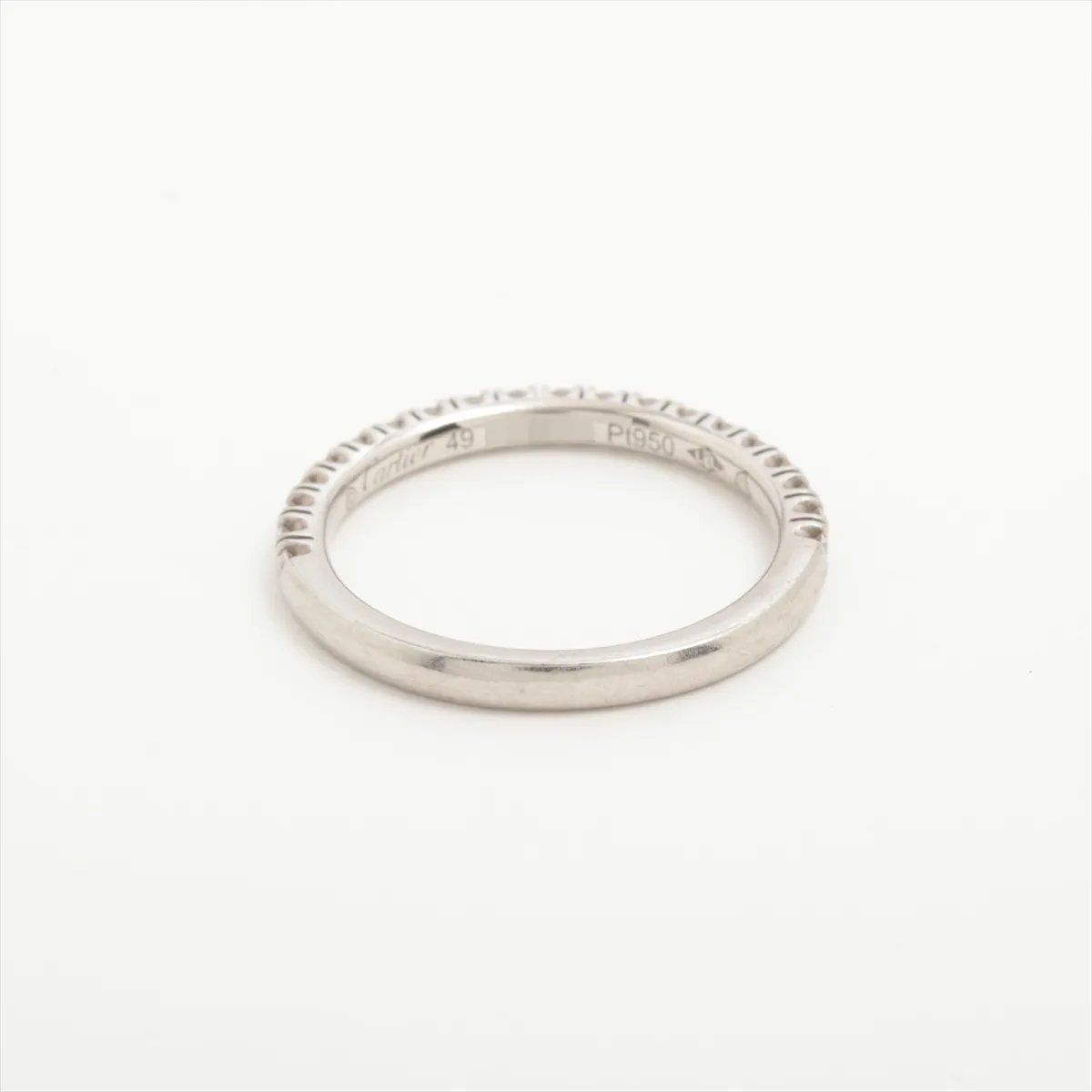 Etincelle de Cartier Half Eternity Diamond Ring, Pt950, 2.8g, Size 49, QLB072 — view 2