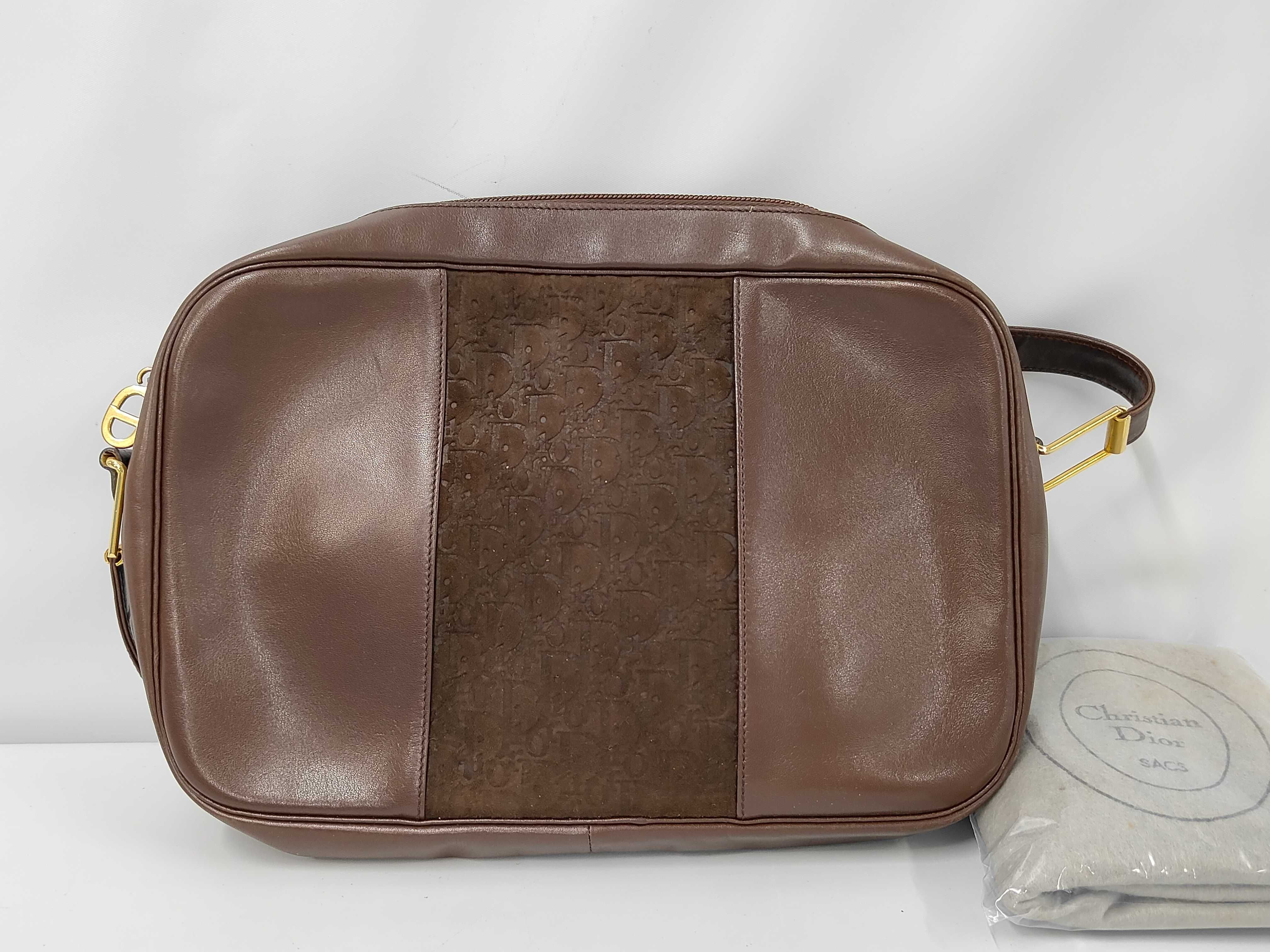 Trotter Pattern Leather Shoulder Bag