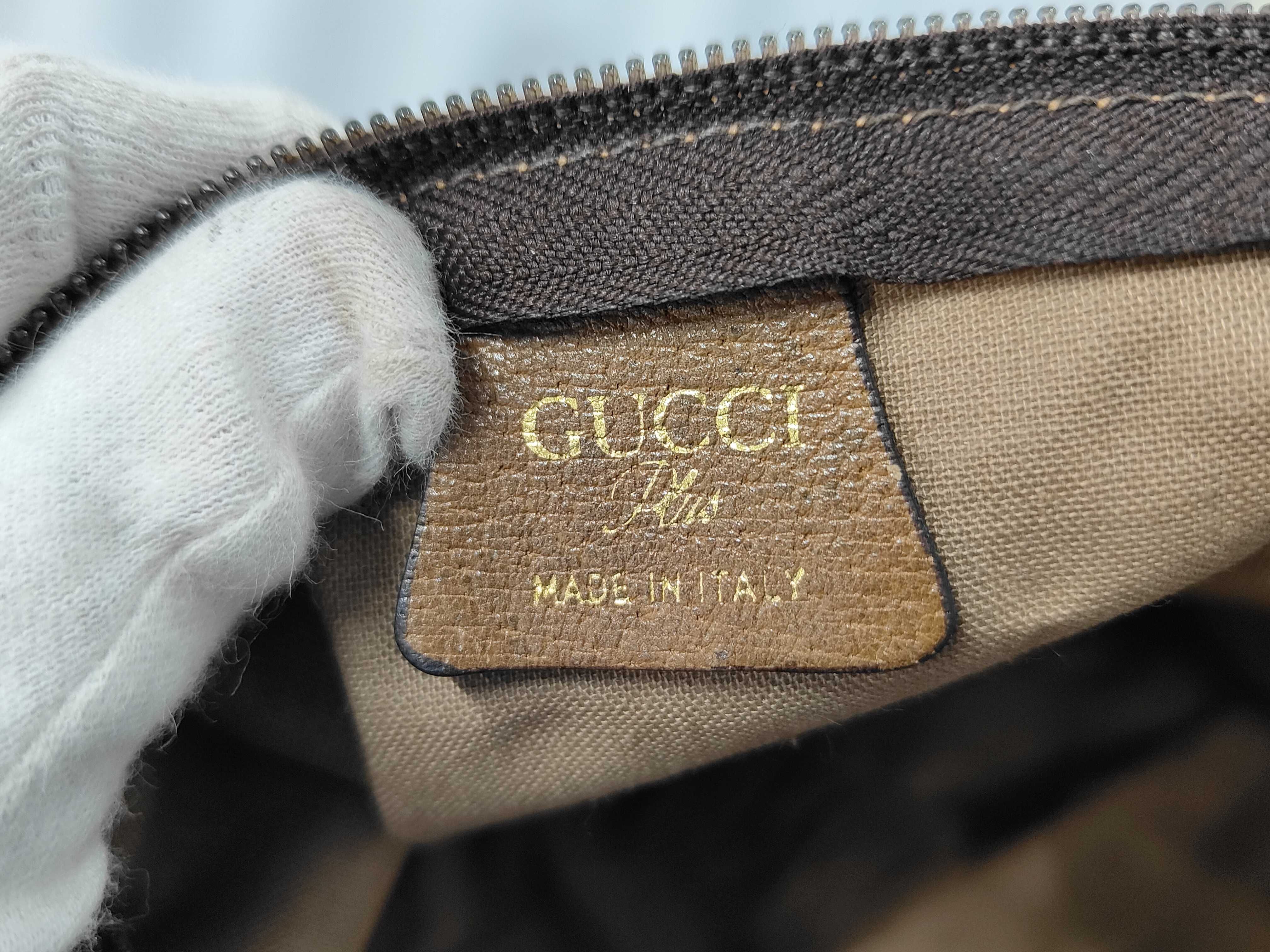 Old GG Supreme Sherry Line Boston Bag — view 10