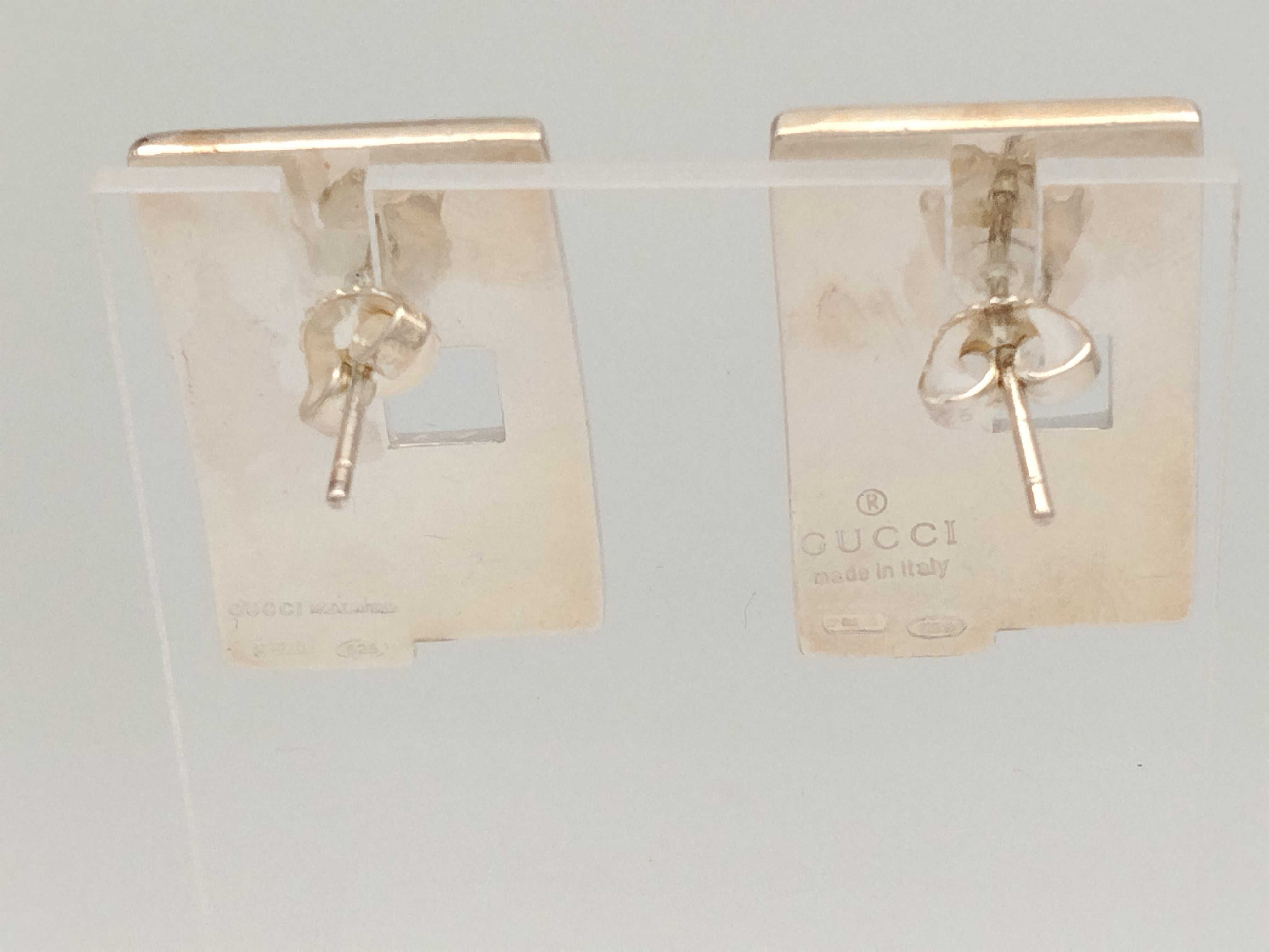 G-logo Sterling Silver 925 (SV) Square Earrings — view 3