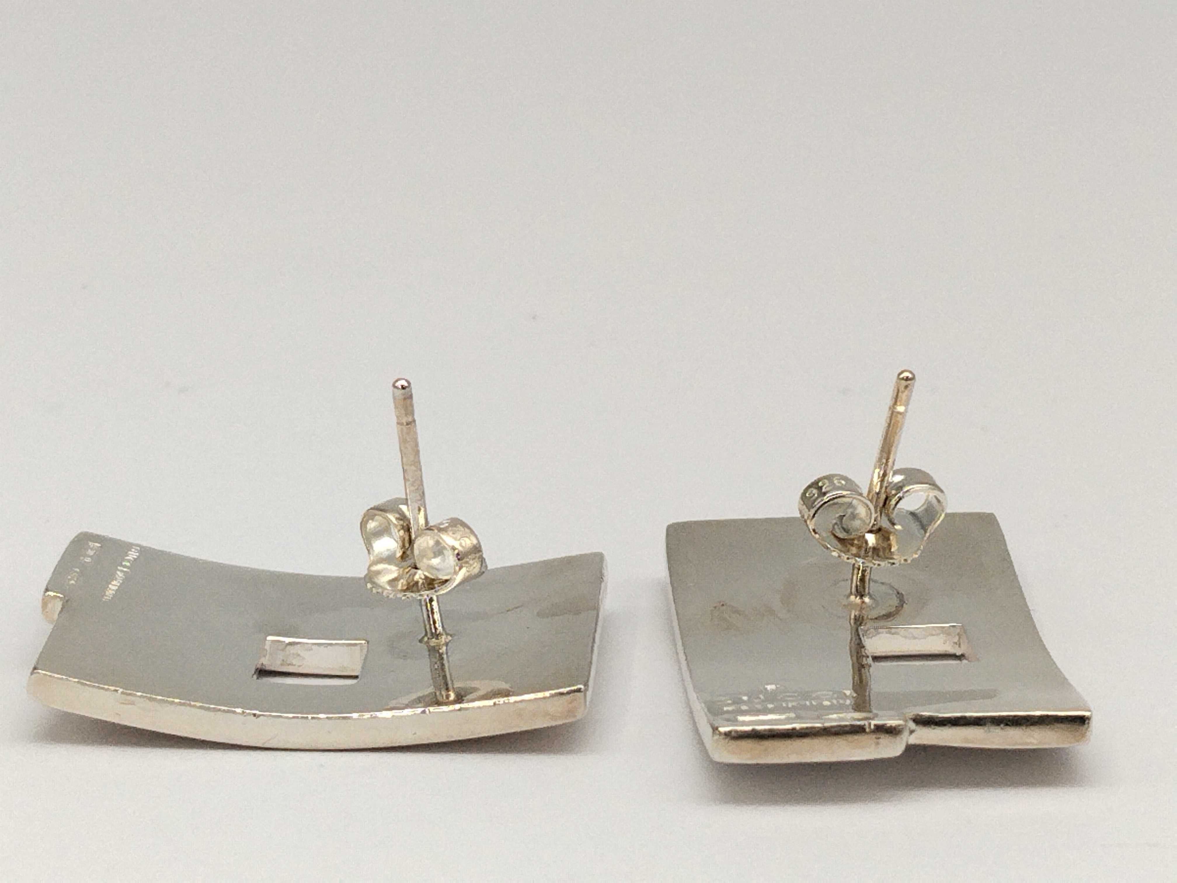 G-logo Sterling Silver 925 (SV) Square Earrings — view 6