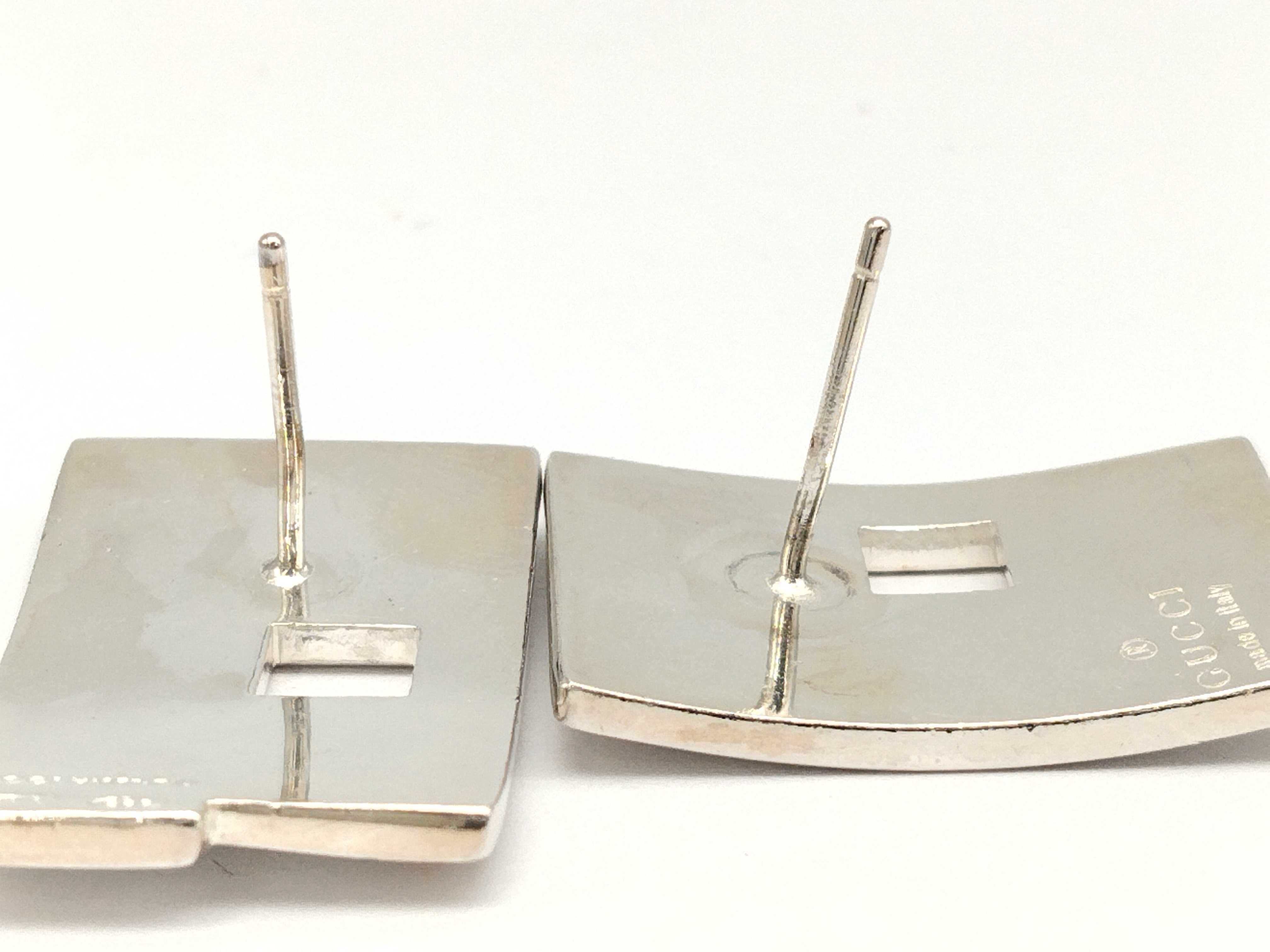 G-logo Sterling Silver 925 (SV) Square Earrings — view 10