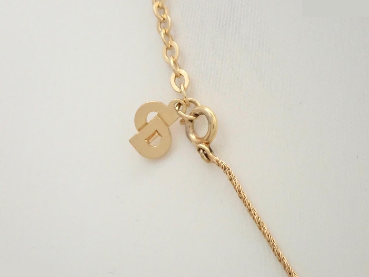 CD logo twist gold necklace, chain approximately 44cm — view 2