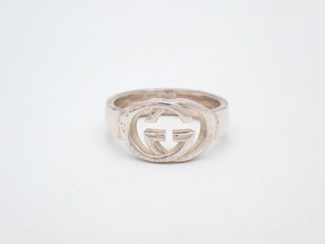 Interlocking G Ring, SV925, 5.3g, Stamped 15, Actual Size #14