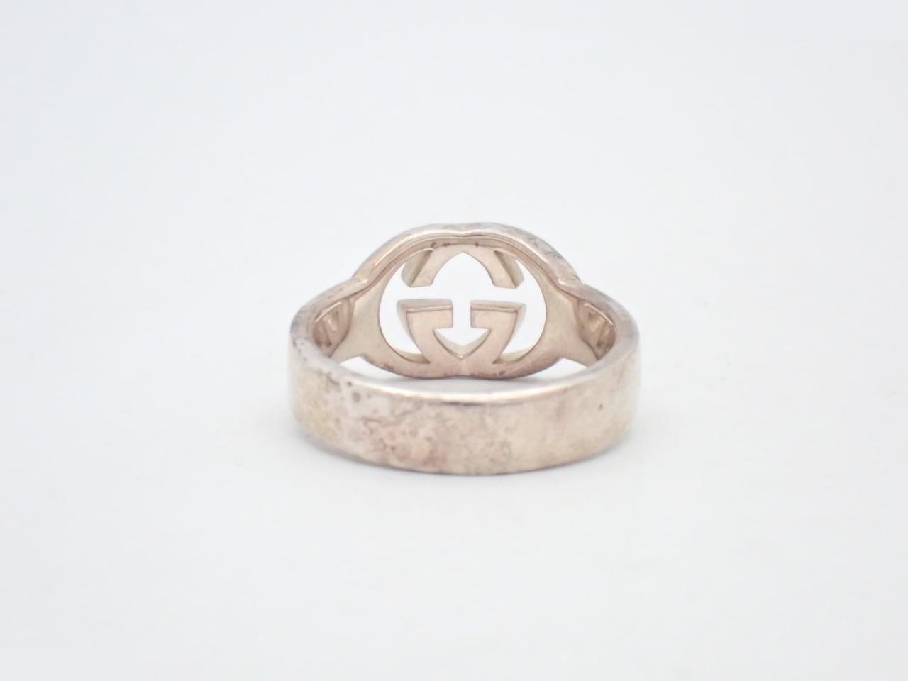 Interlocking G Ring, SV925, 5.3g, Stamped 15, Actual Size #14 — view 2