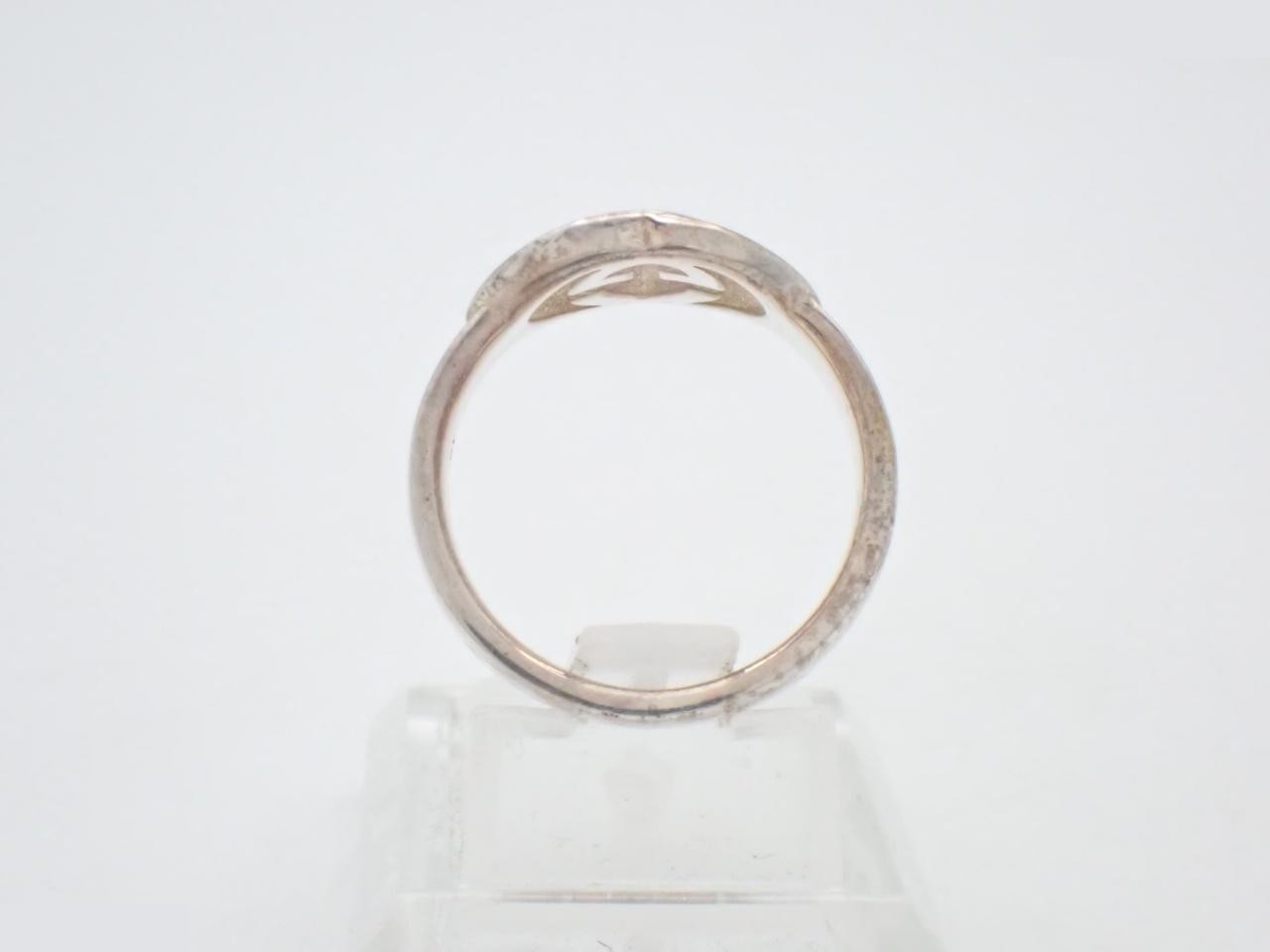 Interlocking G Ring, SV925, 5.3g, Stamped 15, Actual Size #14 — view 3