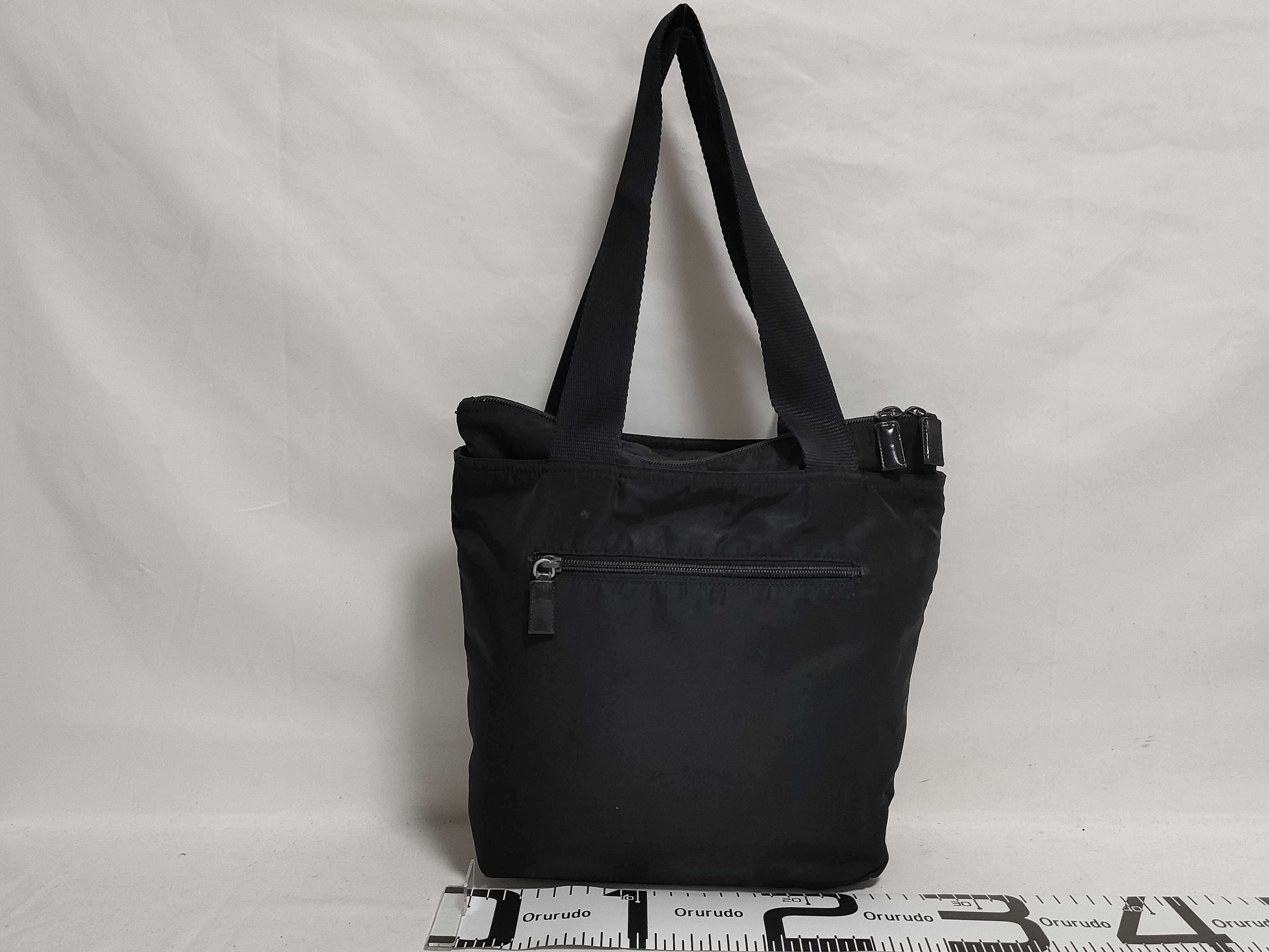 nylon tote bag, black nylon tote bag — view 2