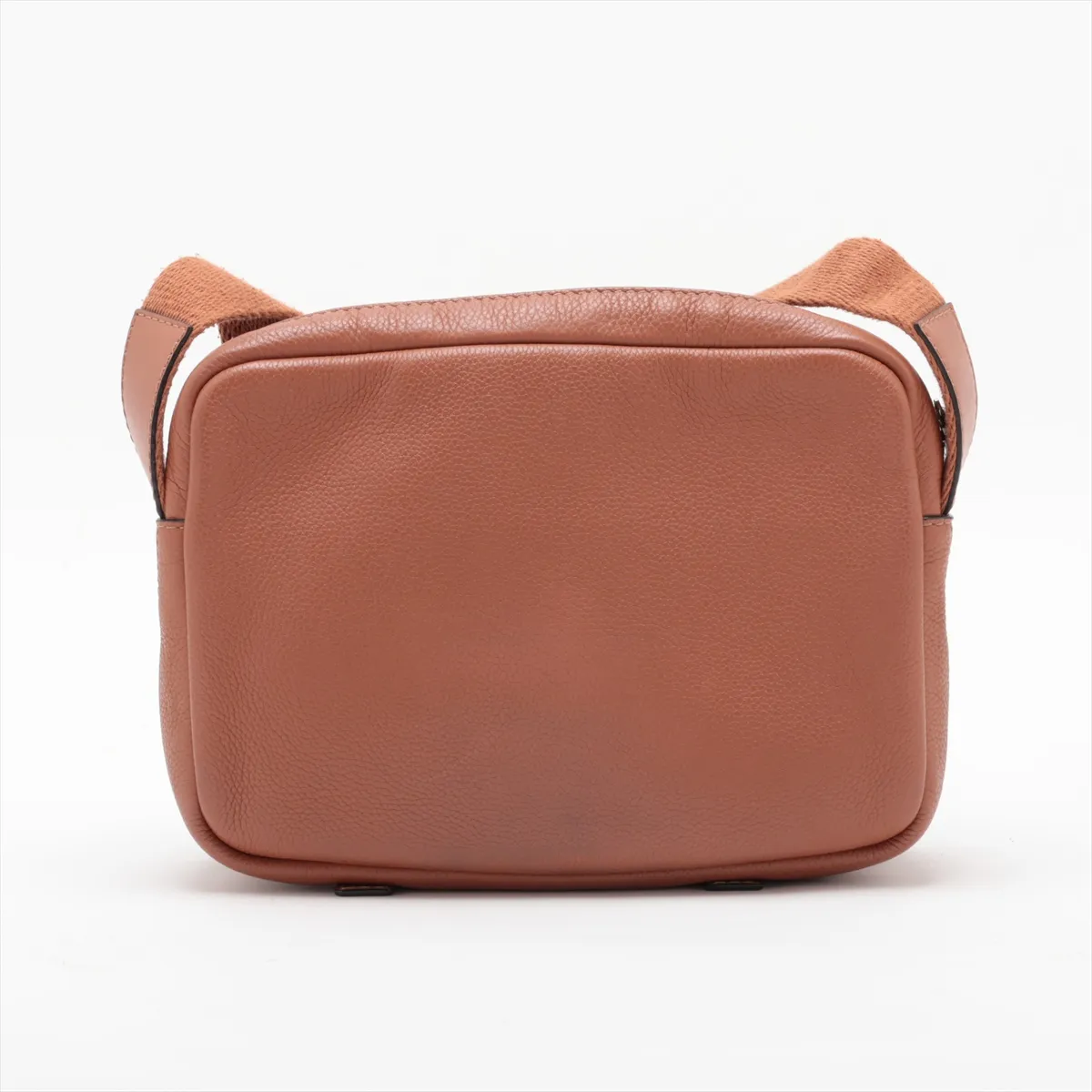 Military Messenger Bag, Leather Shoulder Bag, Brown — view 2