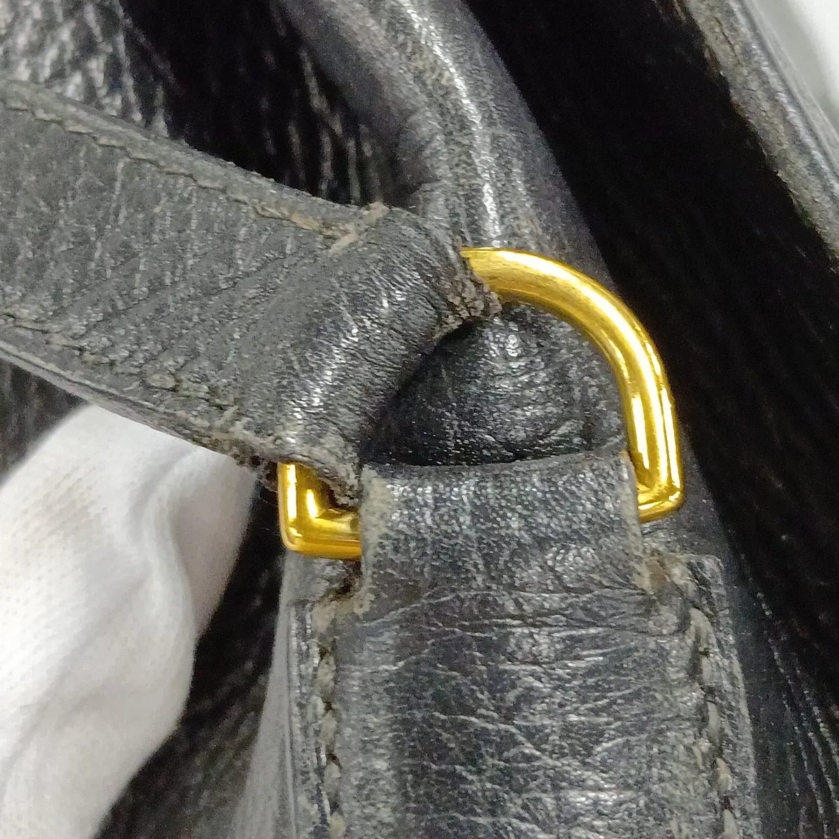 [Individually packaged] Hermes Kelly Sport GM Ardennes Black Gold Hardware R: 1988 — view 12