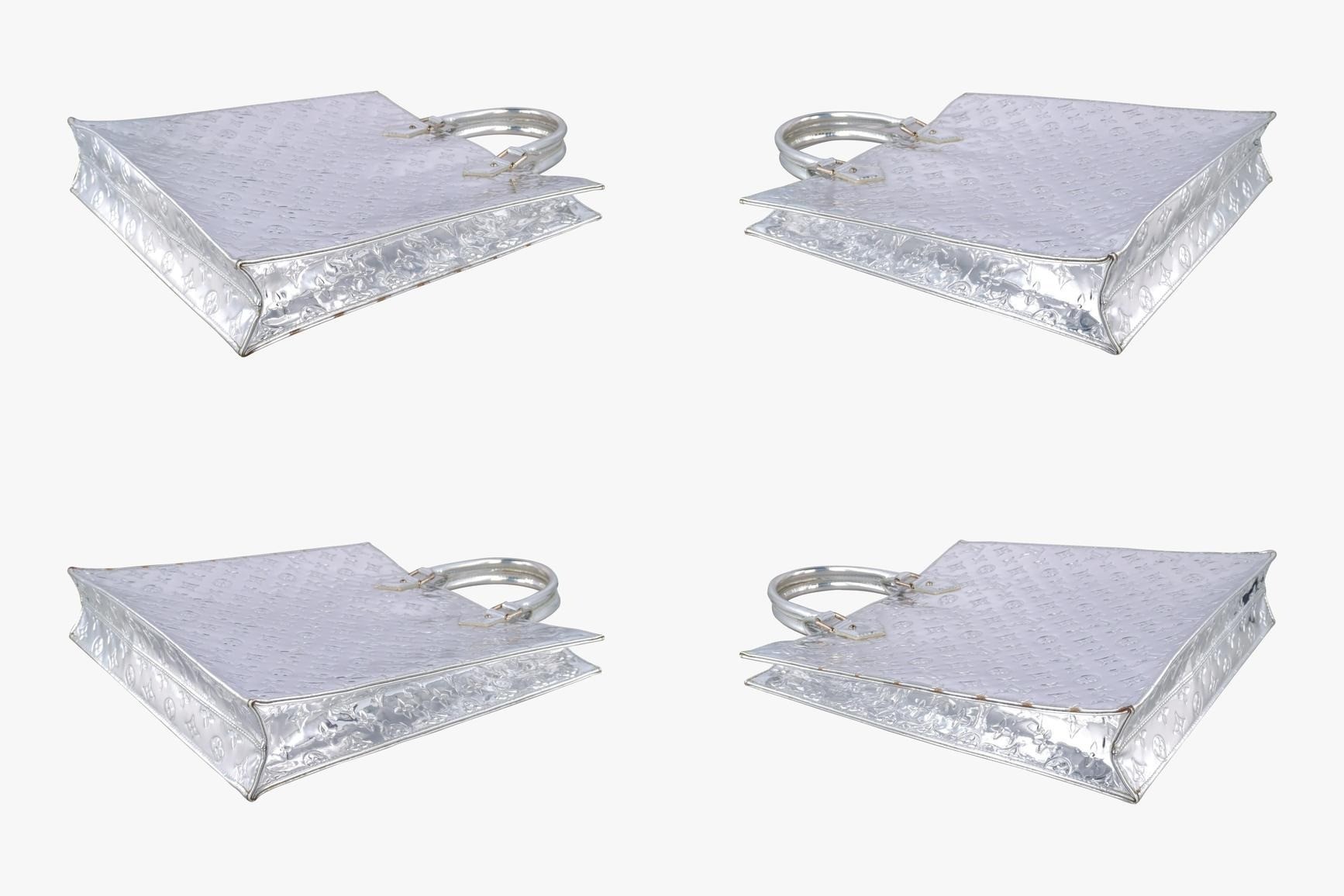 Sac Plat Monogram Miroir Argent — view 4