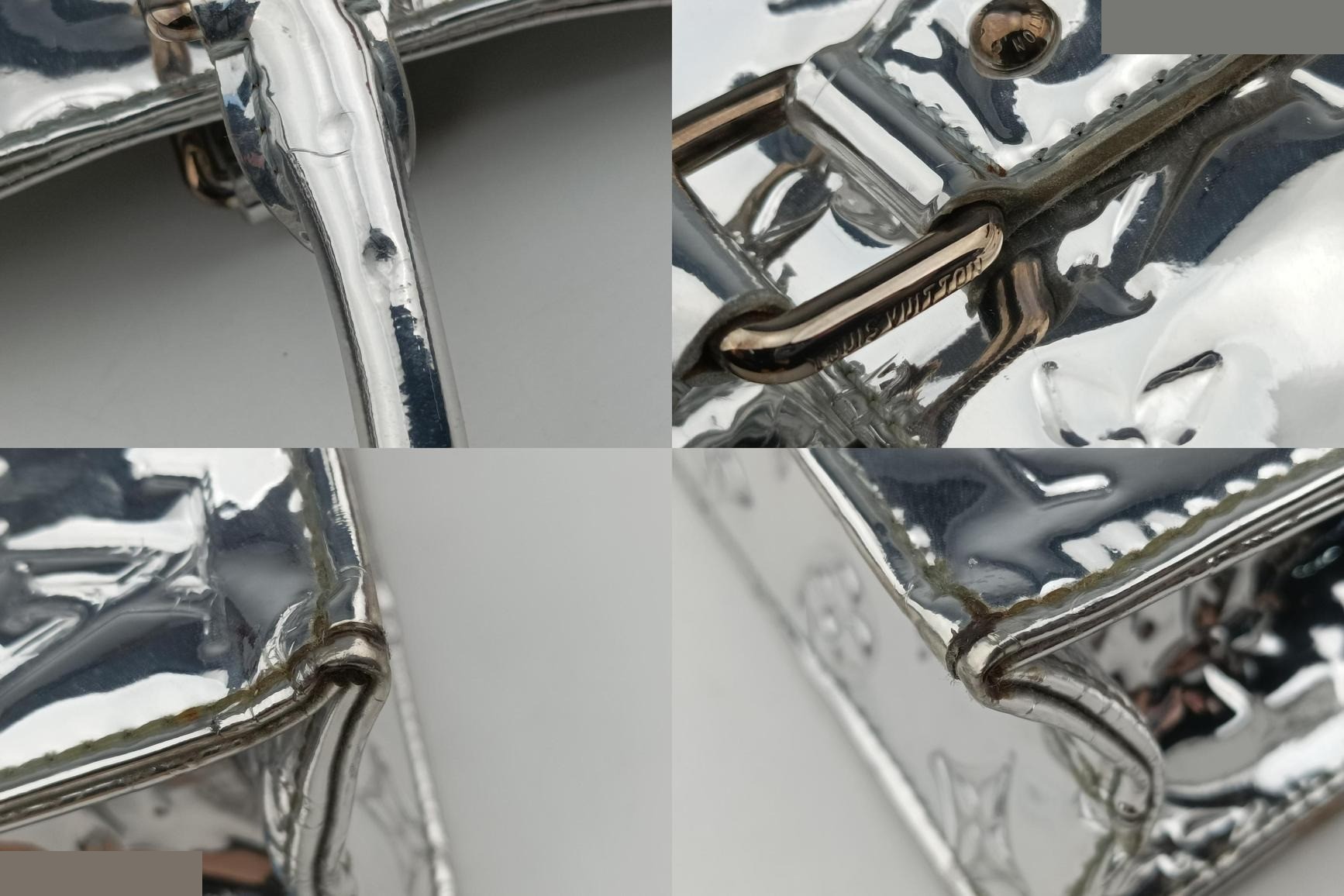 Sac Plat Monogram Miroir Argent — view 9
