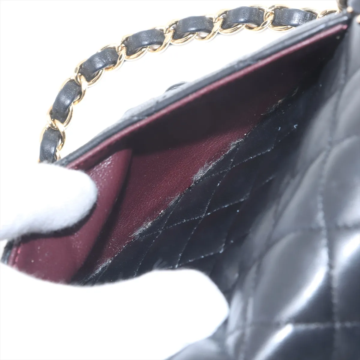 [Individually wrapped] Chanel Matelasse 25 Lambskin double flap double chain bag black gold hardware 21867845 21 series A01112 — view 11