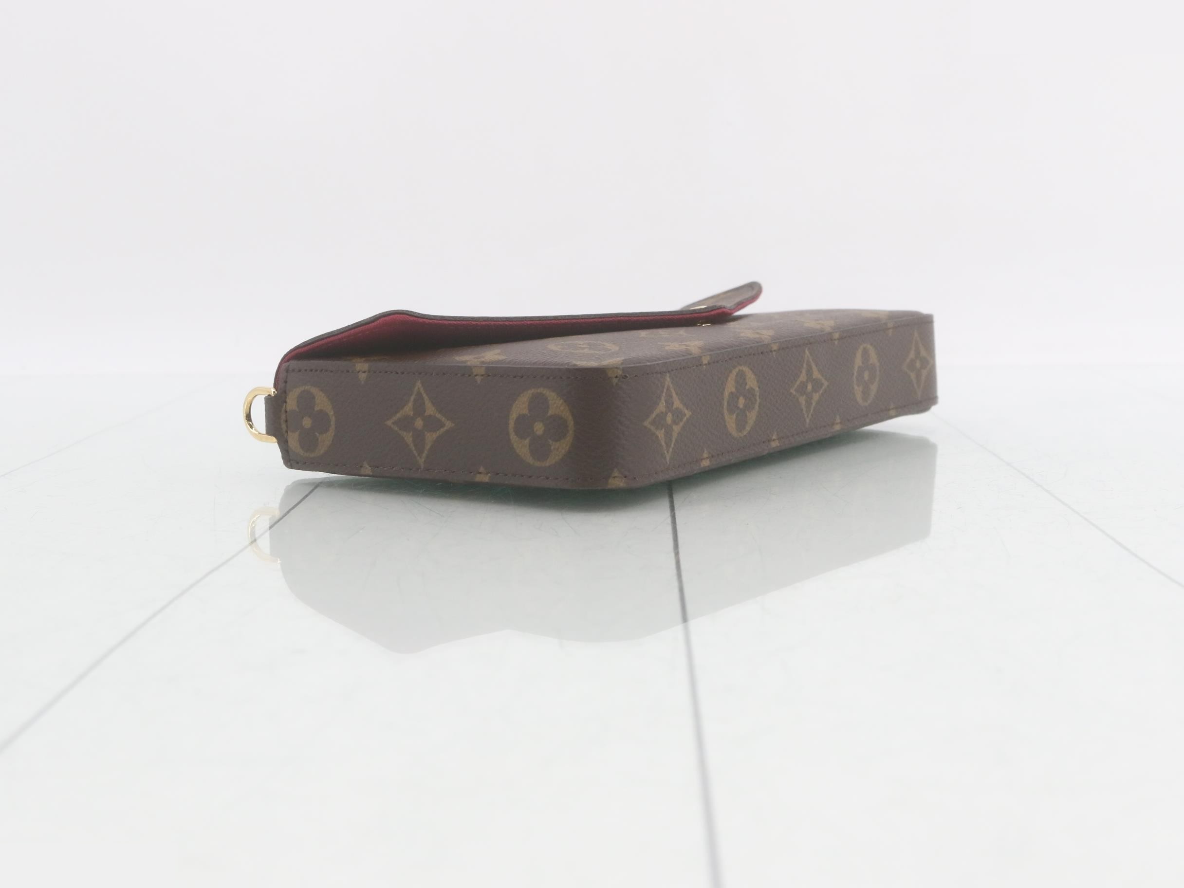 Monogram Pochette Felicie Fuchsia Shoulder Bag with Case — view 5