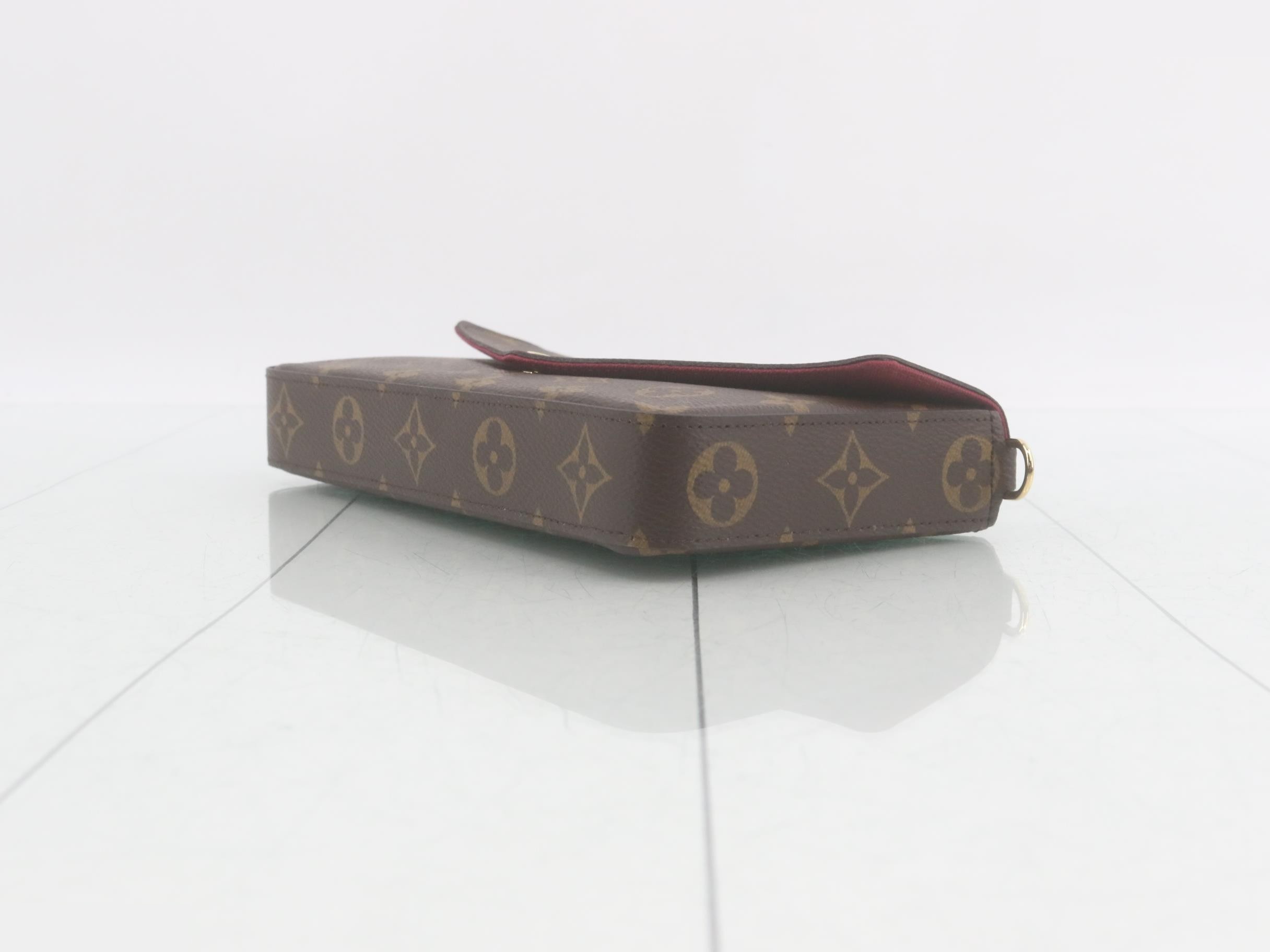 Monogram Pochette Felicie Fuchsia Shoulder Bag with Case — view 6