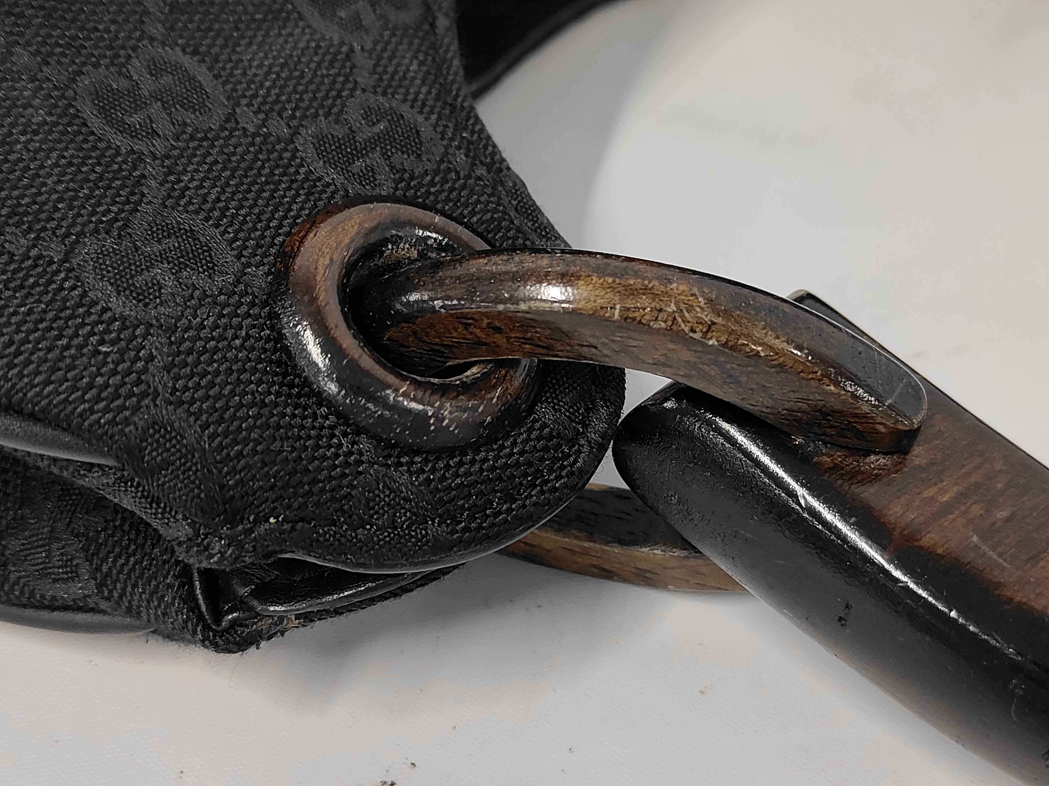 Wood Handle GG Canvas Handbag — view 5