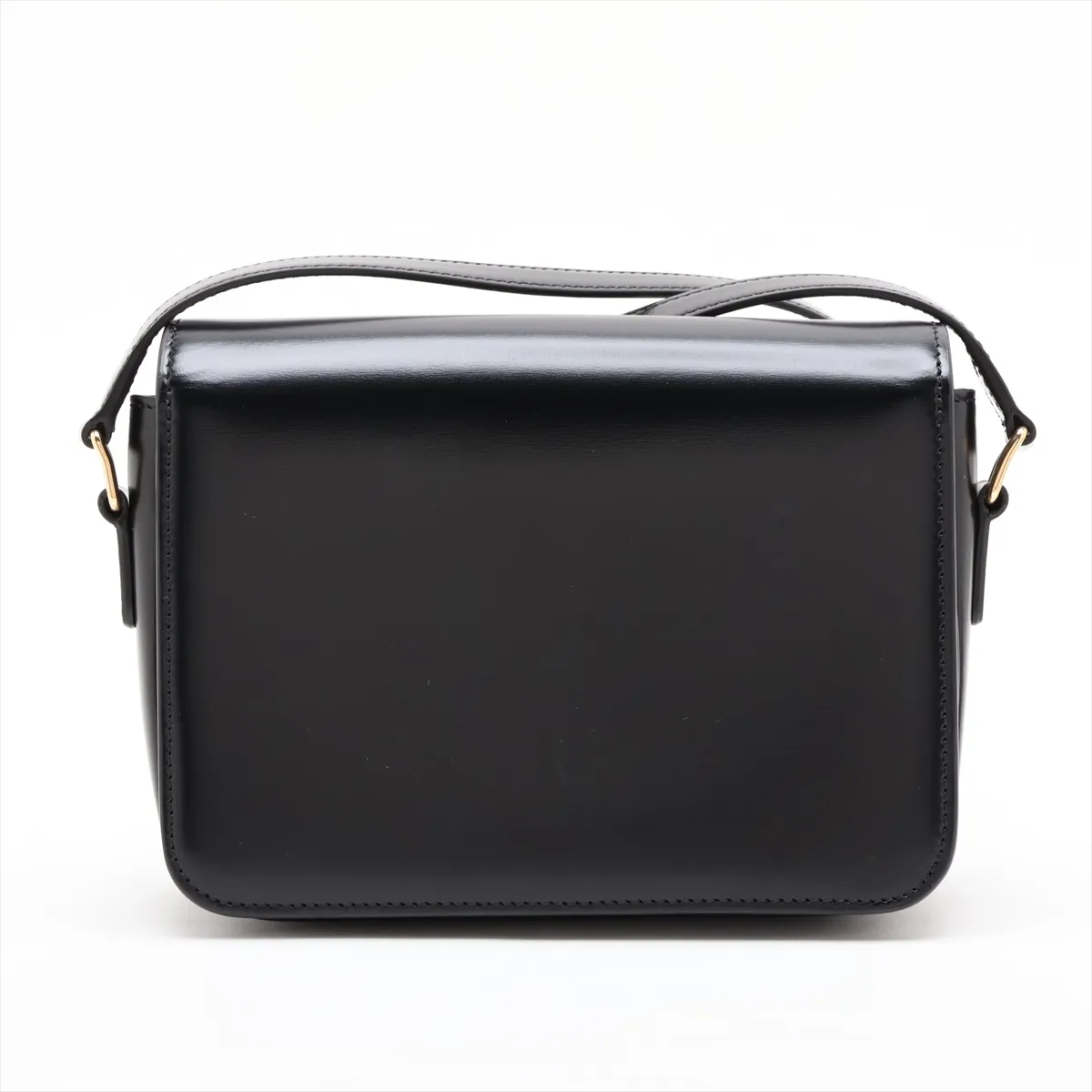 Teen Triomphe Leather Shoulder Bag, Black — view 2