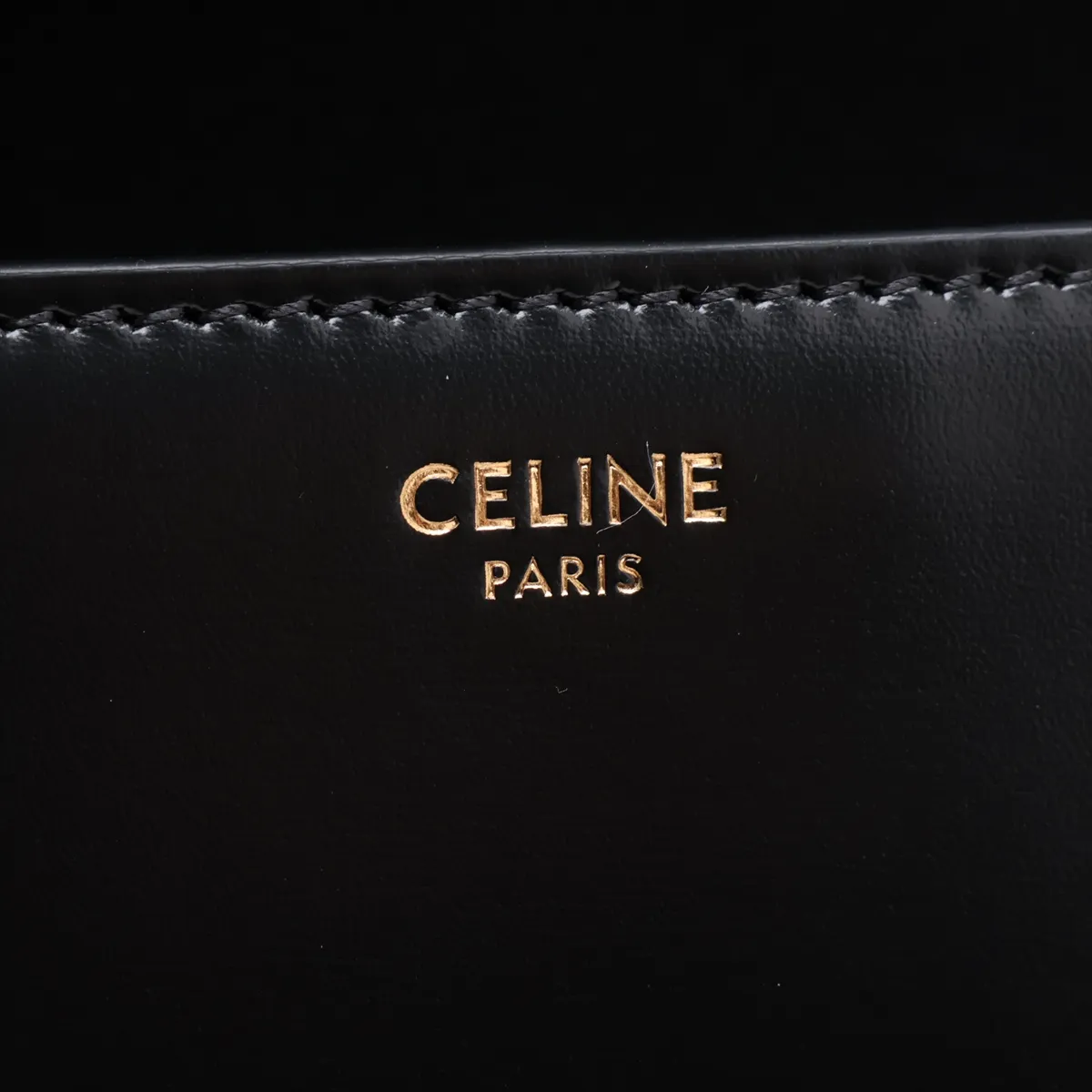 Teen Triomphe Leather Shoulder Bag, Black — view 11