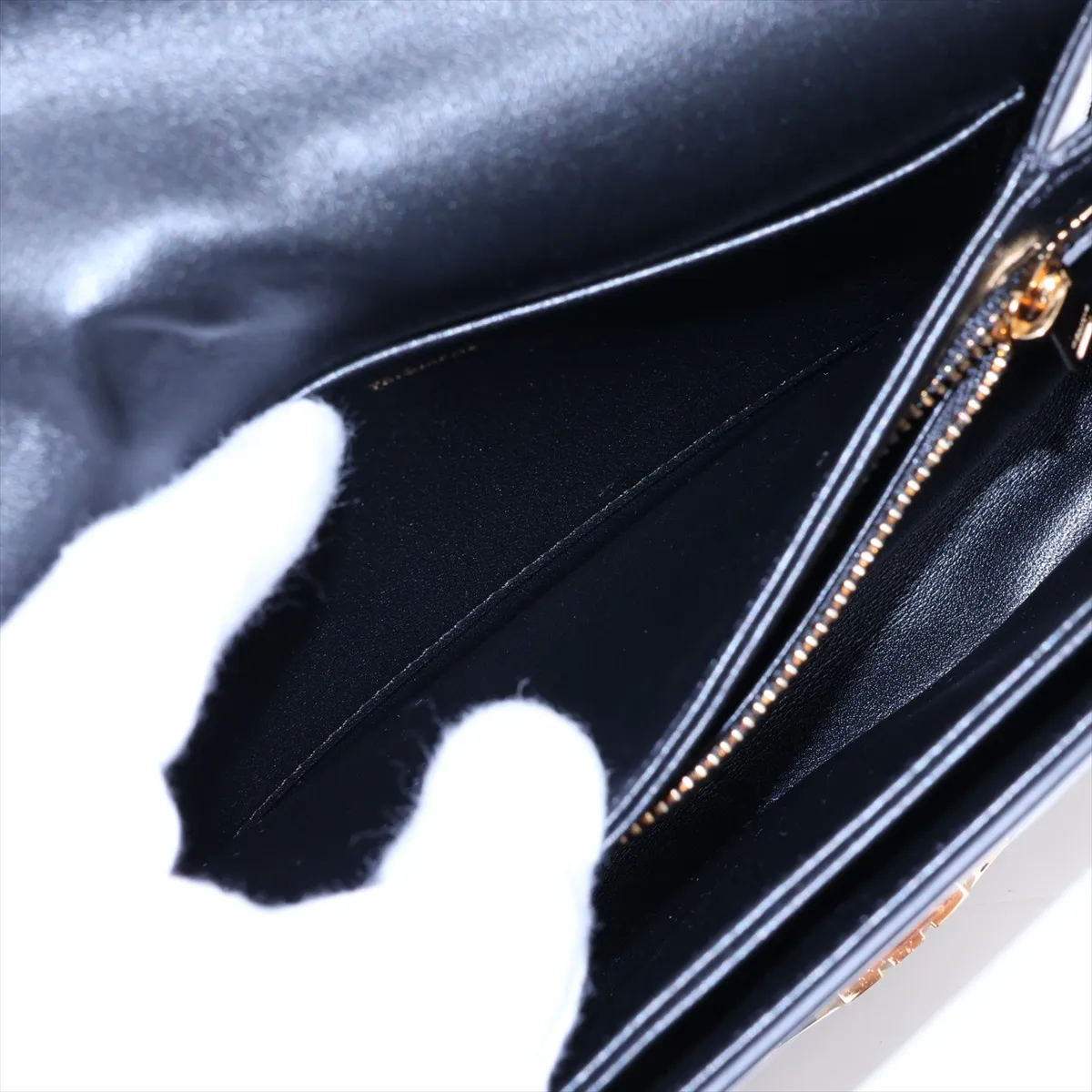 Teen Triomphe Leather Shoulder Bag, Black — view 9
