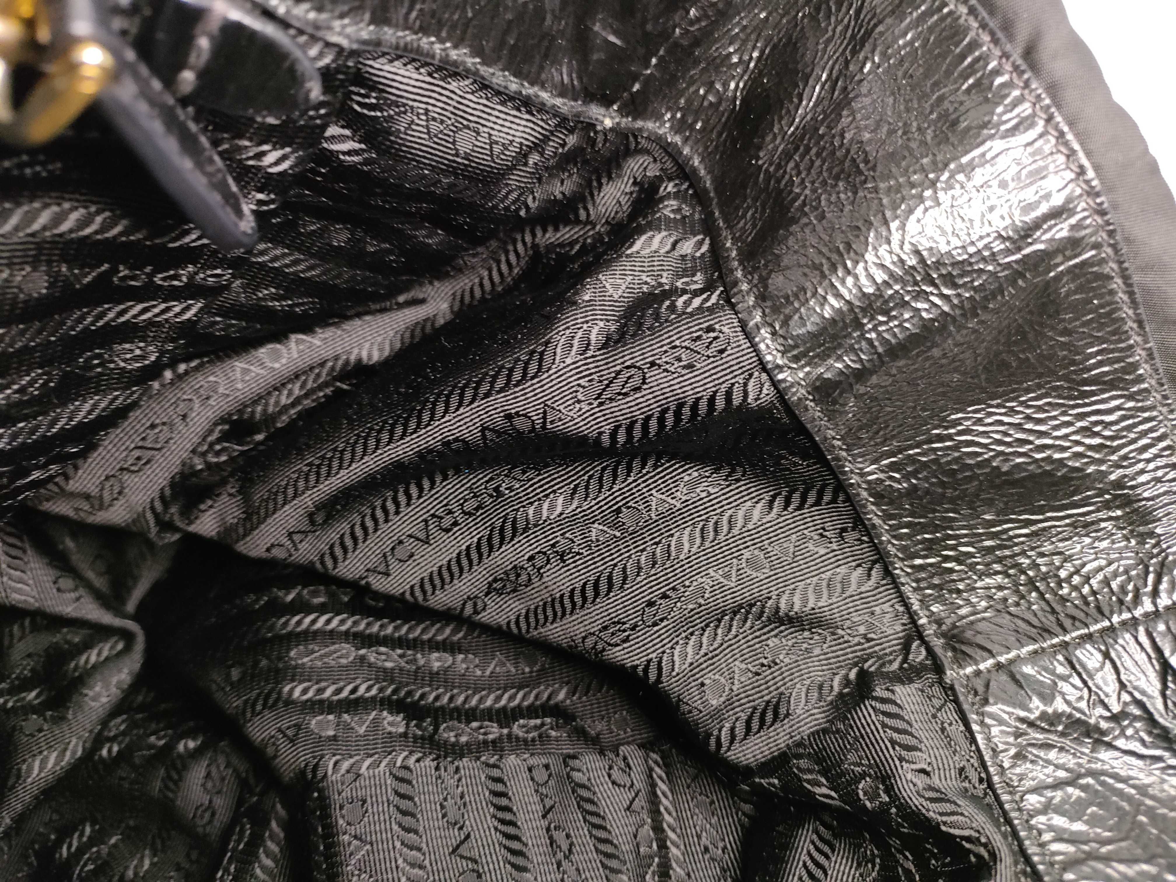 Nylon Prada Tote Bag with Rhinestones Nylon Leather Tote Bag — view 8