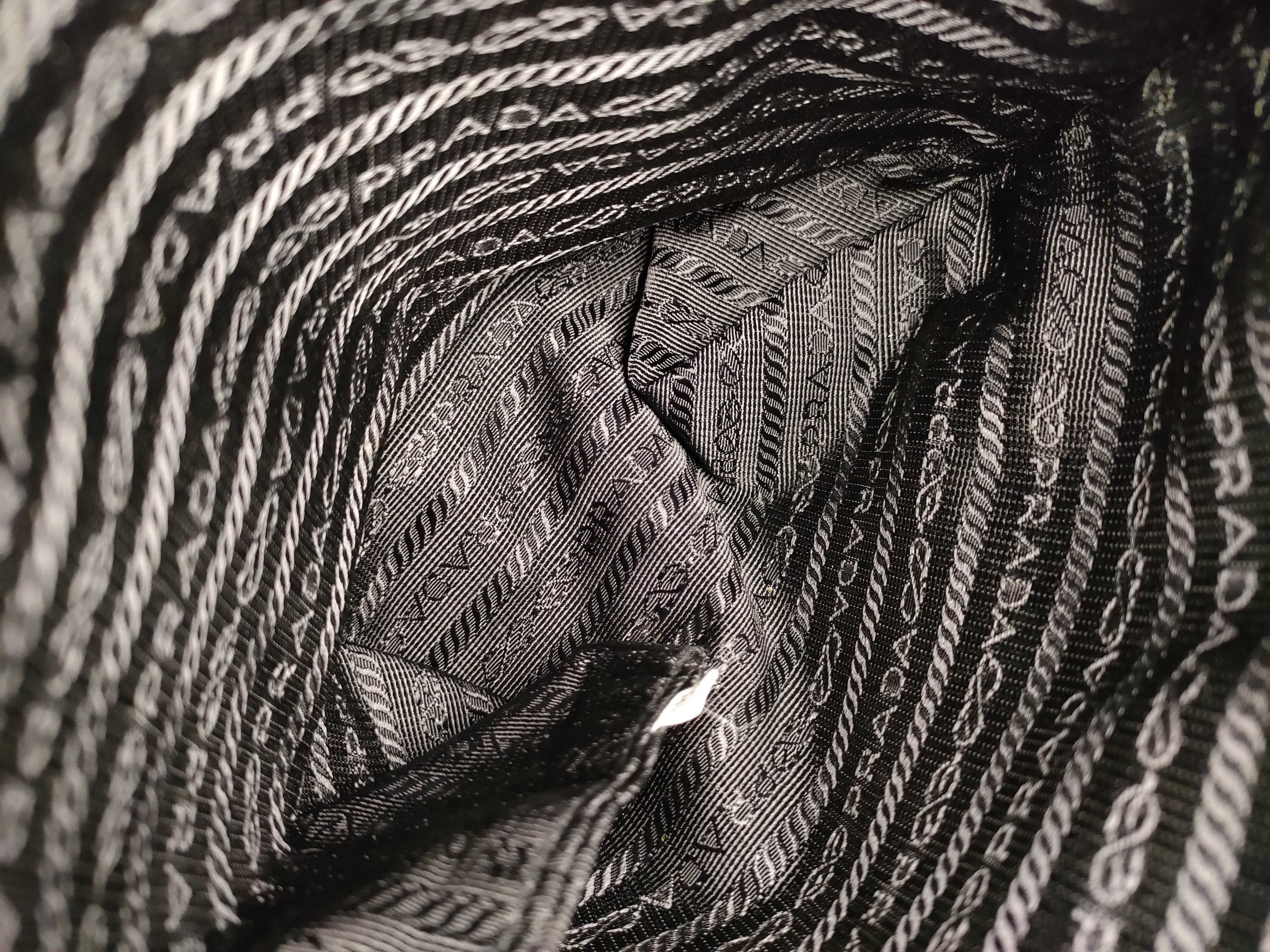 Nylon Prada Tote Bag with Rhinestones Nylon Leather Tote Bag — view 10